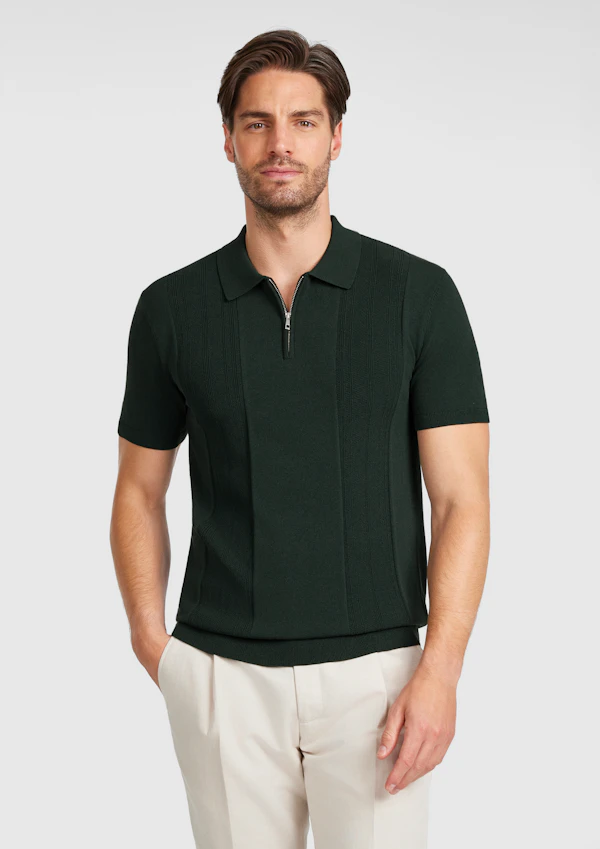 Stilone Zip Knit Polo