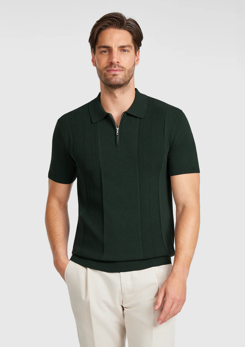 Stilone Zip Knit Polo