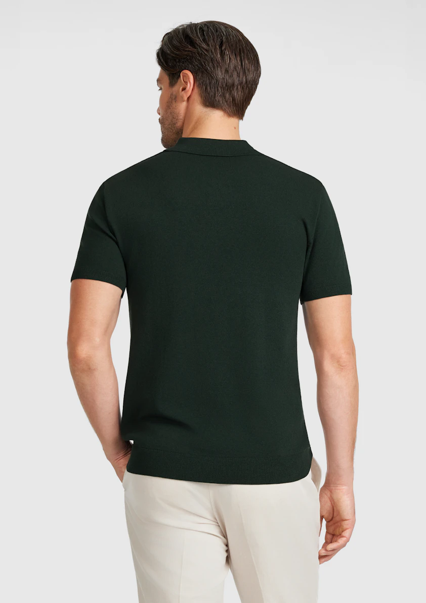 Emerald Stilone Zip Knit Polo