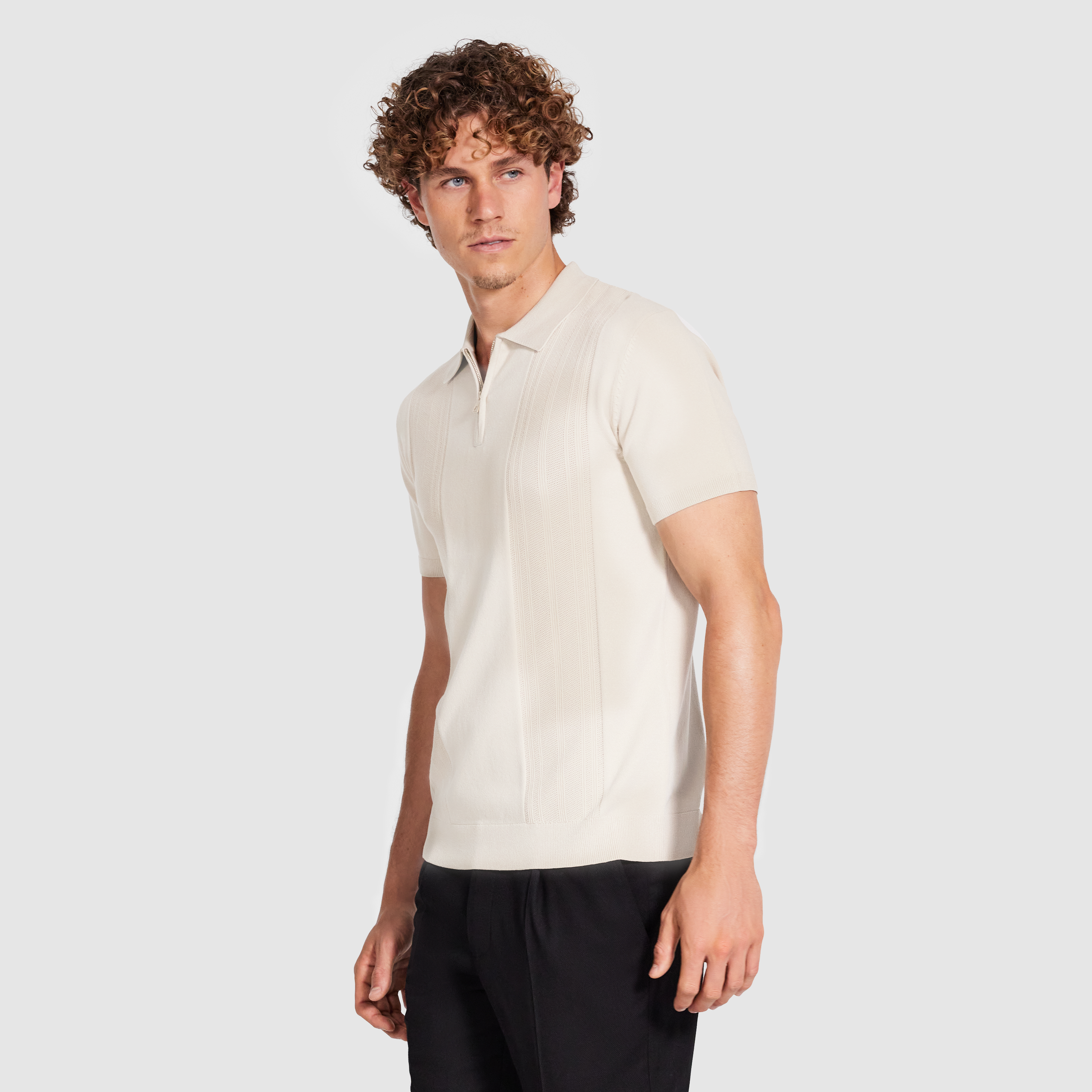 Stilone Zip Knit Polo