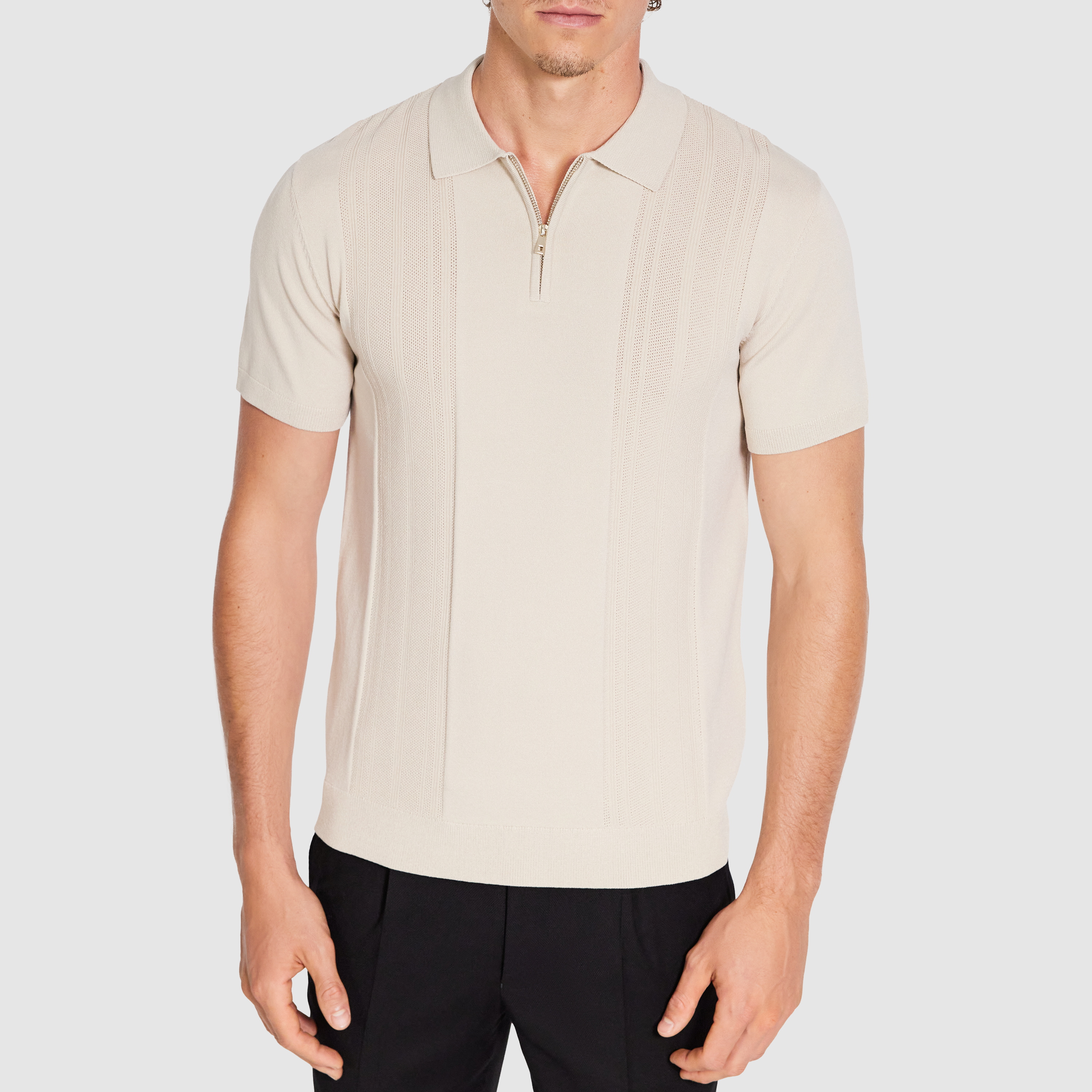 Stilone Zip Knit Polo