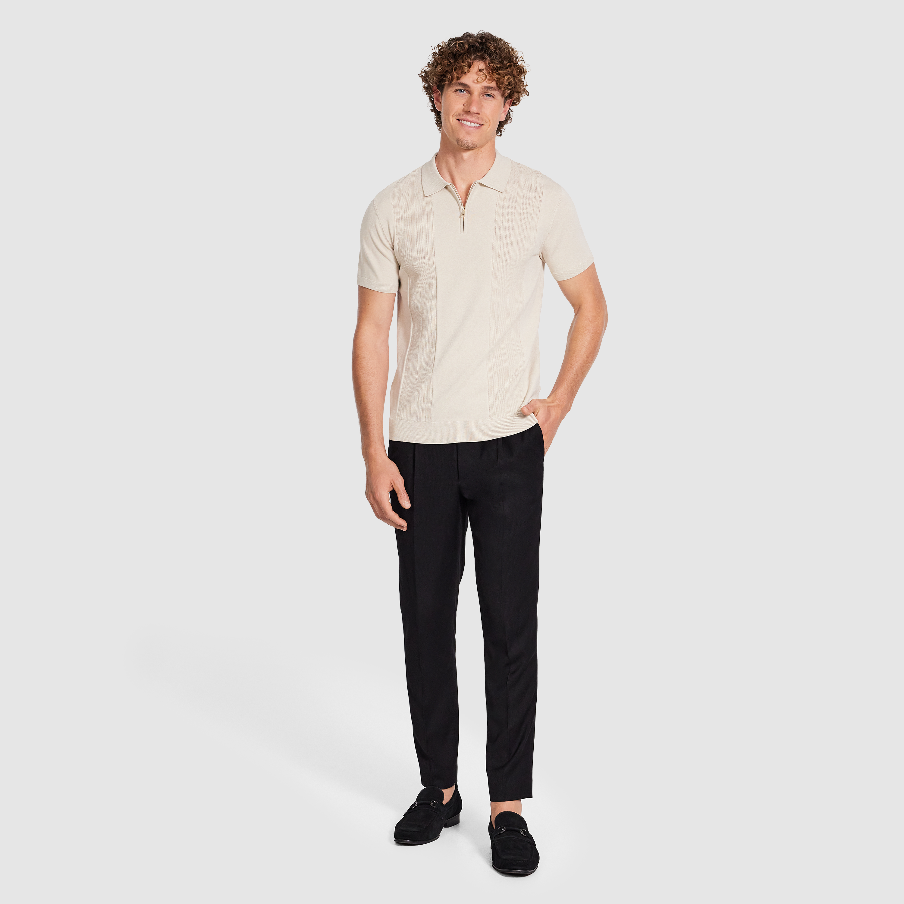 Stilone Zip Knit Polo