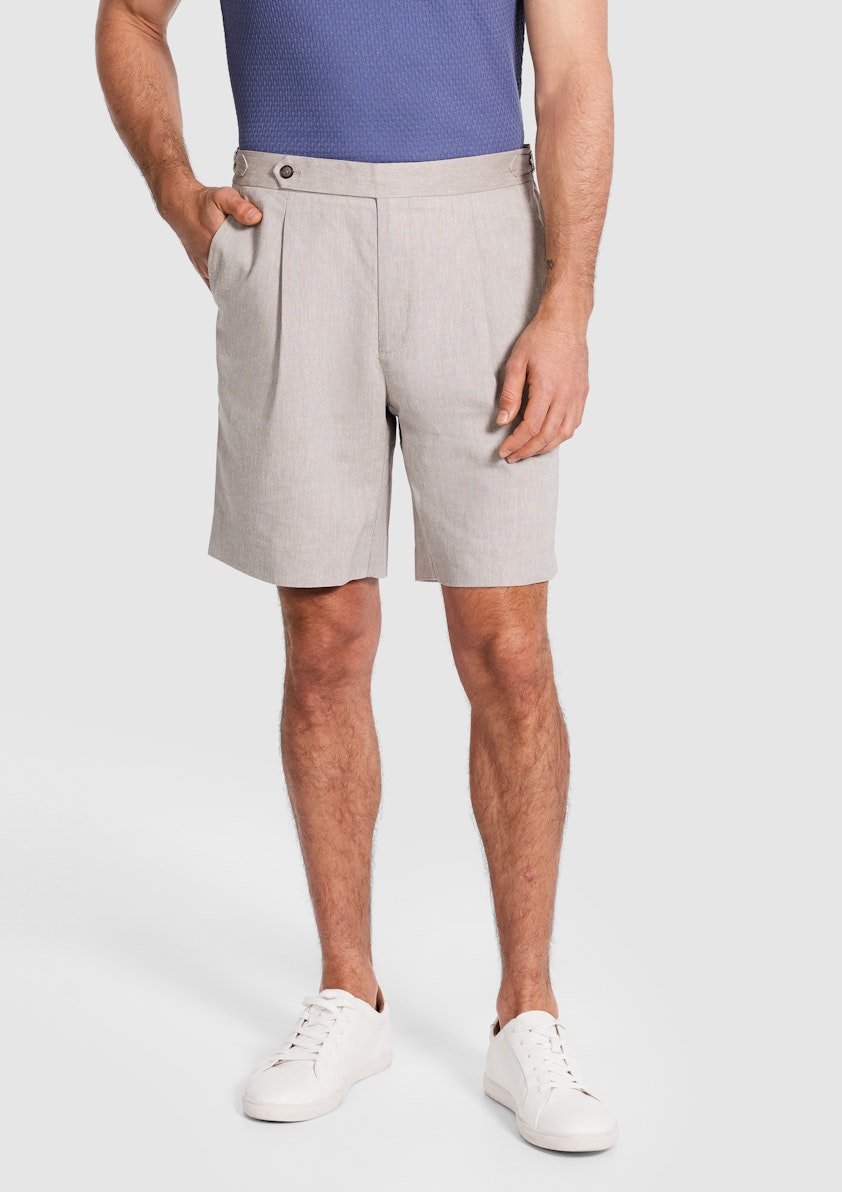 Marvel Pleat Linen Short
