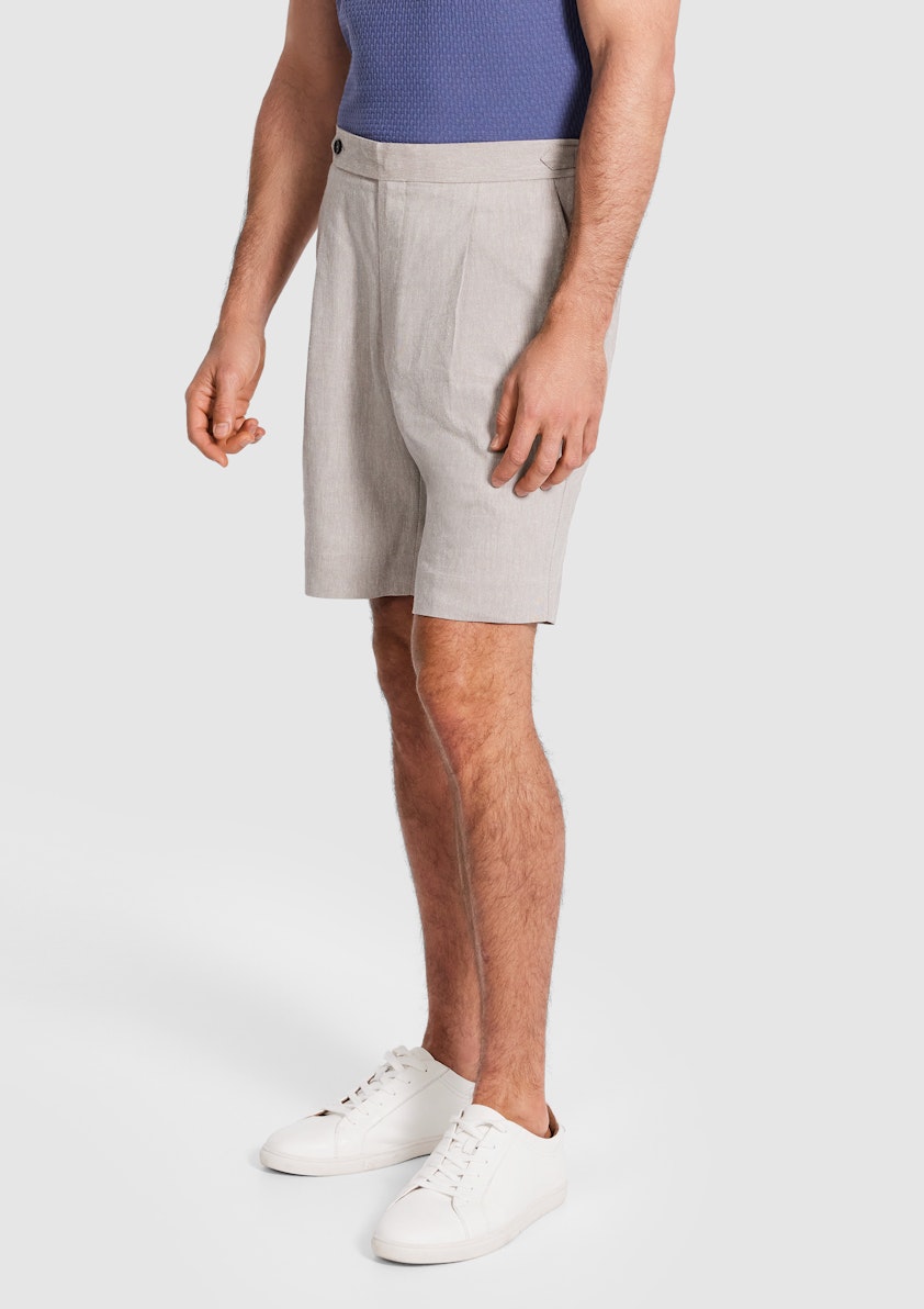 Marvel Pleat Linen Short