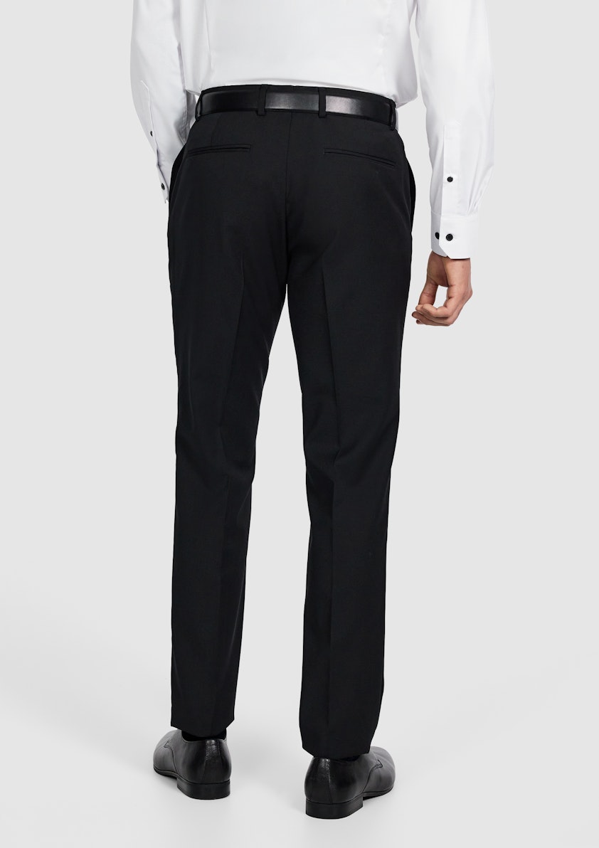 Black Titan Slim Wool Suit
