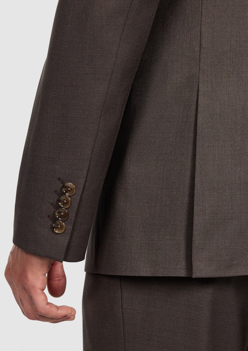 Chocolate Kutler Slim Suit Jacket