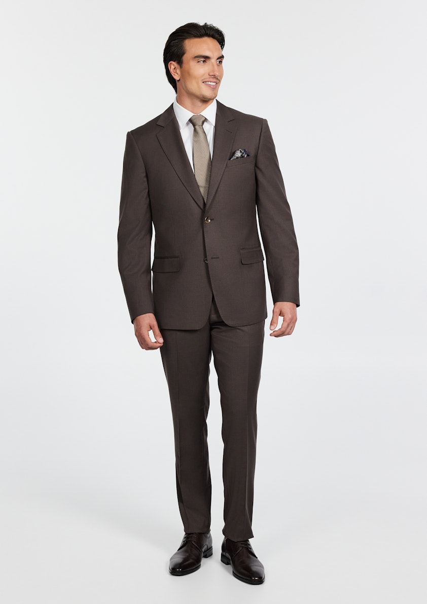 Chocolate Kutler Slim Suit Jacket