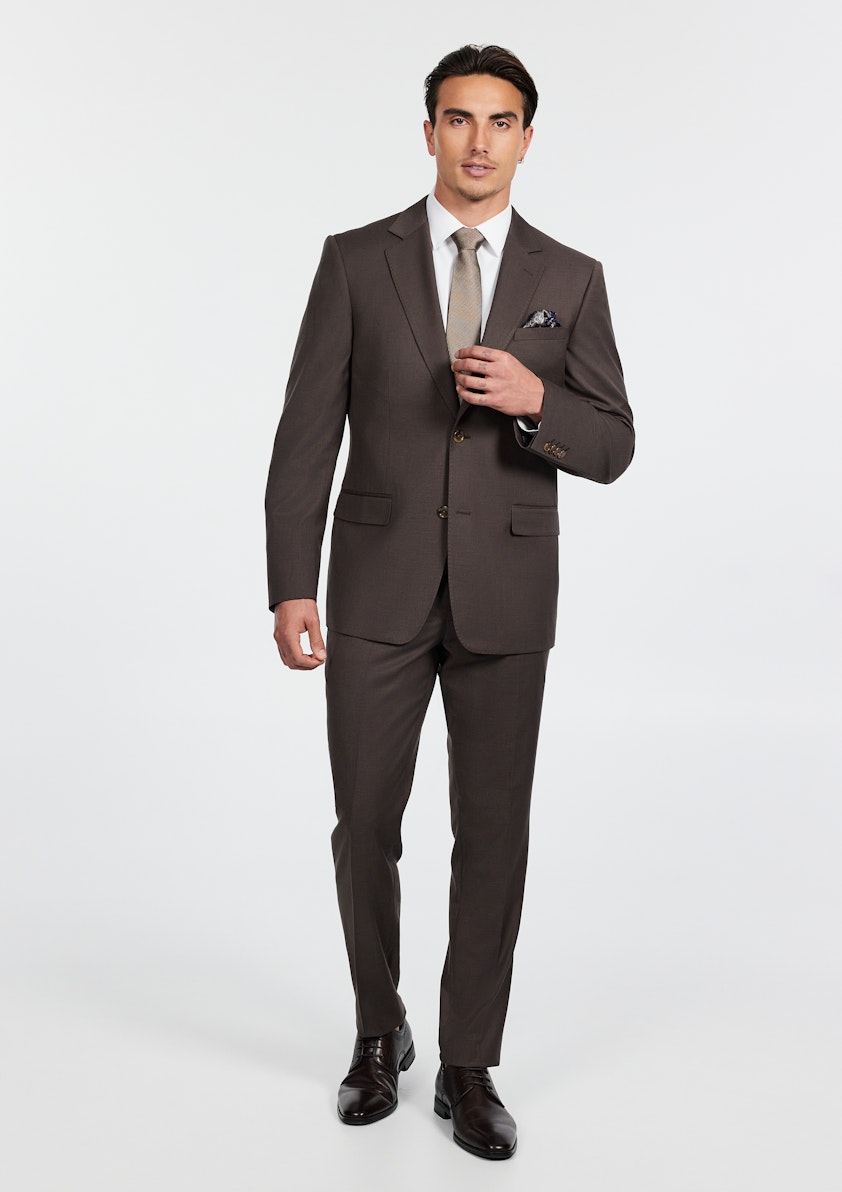 Chocolate Kutler Slim Suit Jacket