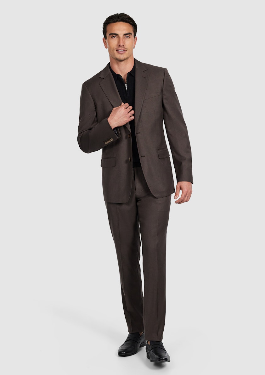 Chocolate Kutler Slim Suit