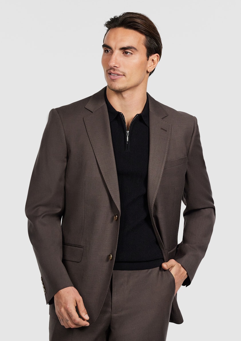 Chocolate Kutler Slim Suit