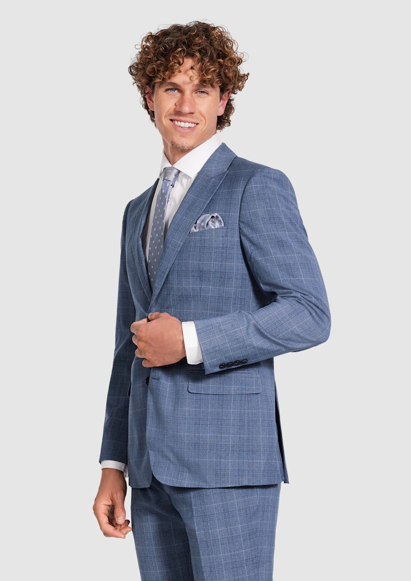 Delray Slim Check Suit Jacket