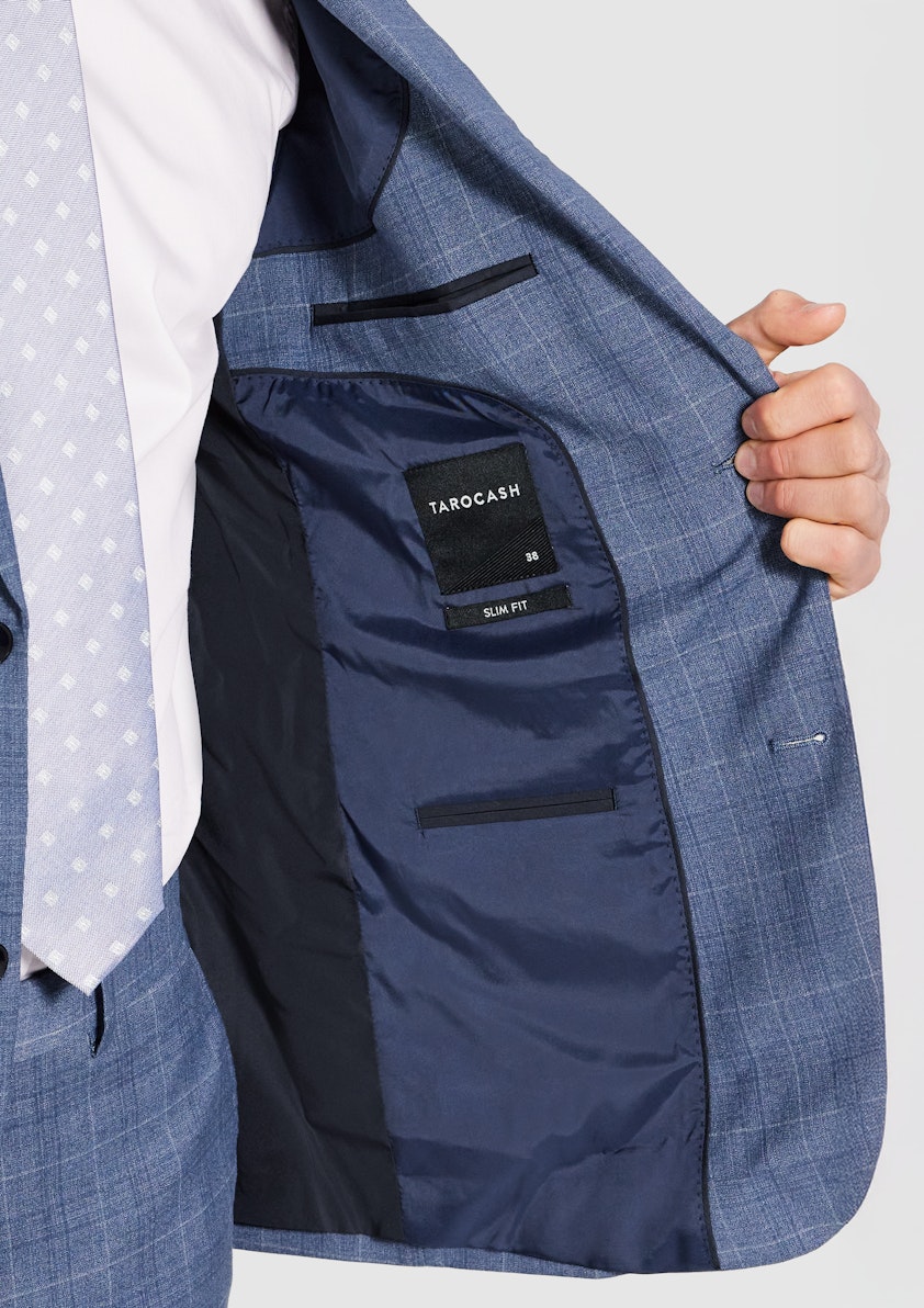 Delray Slim Check Suit Jacket