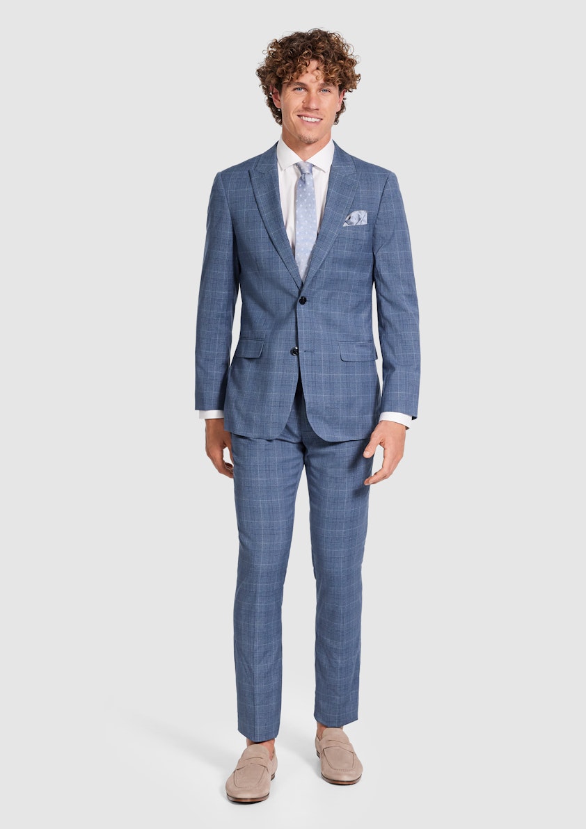 Delray Slim Check Suit Jacket