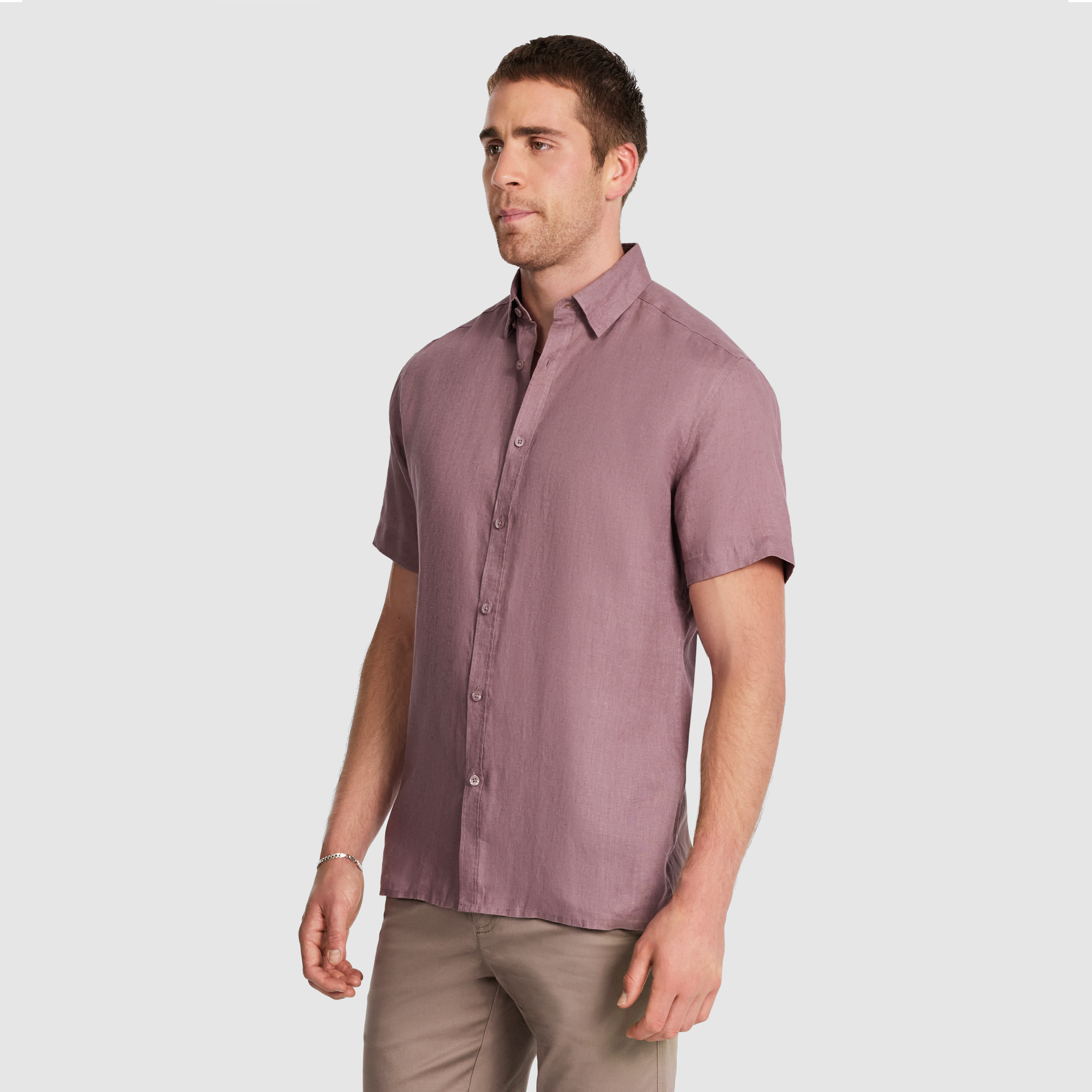 Dusty Pink Alesso Pure Linen Shirt