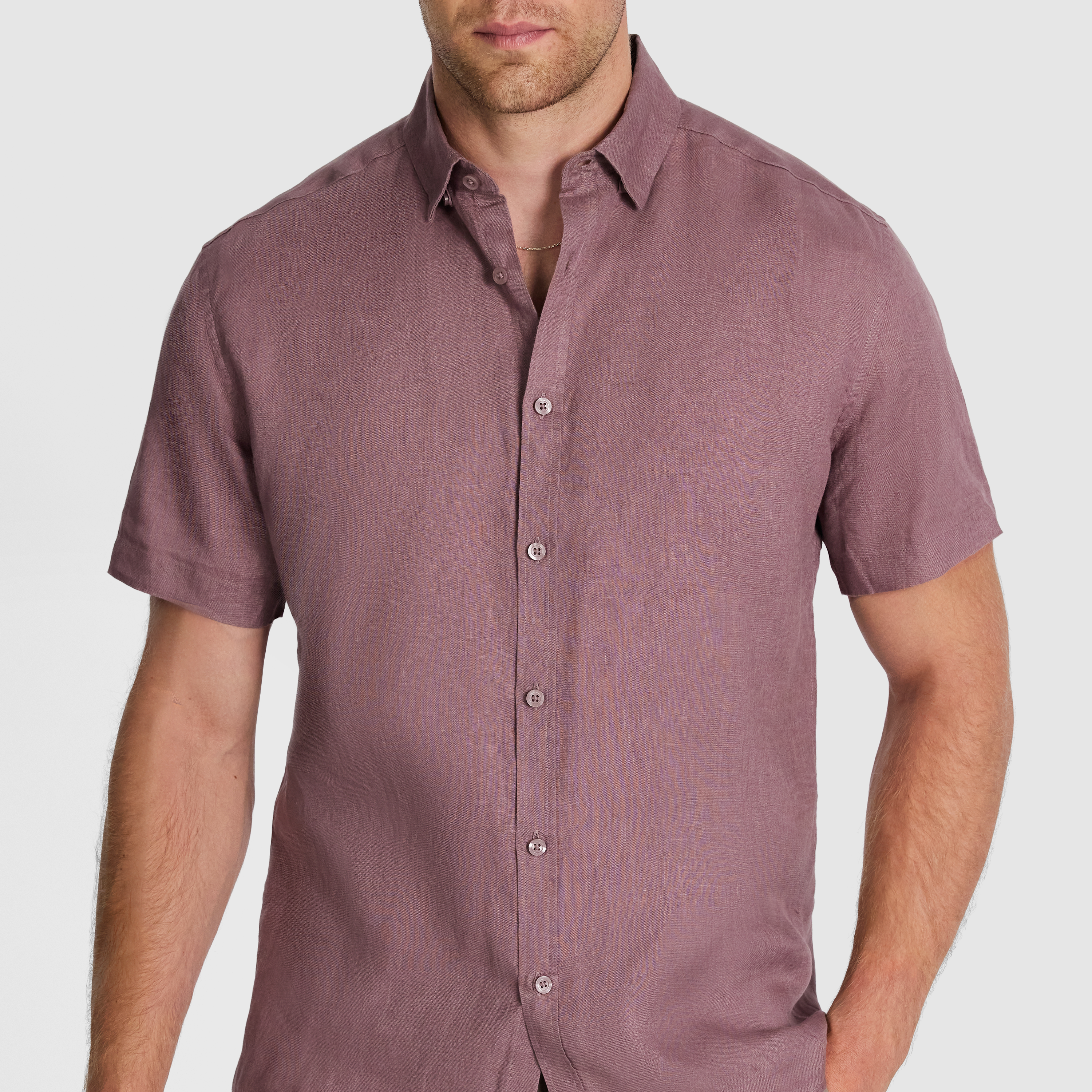 Dusty Pink Alesso Pure Linen Shirt