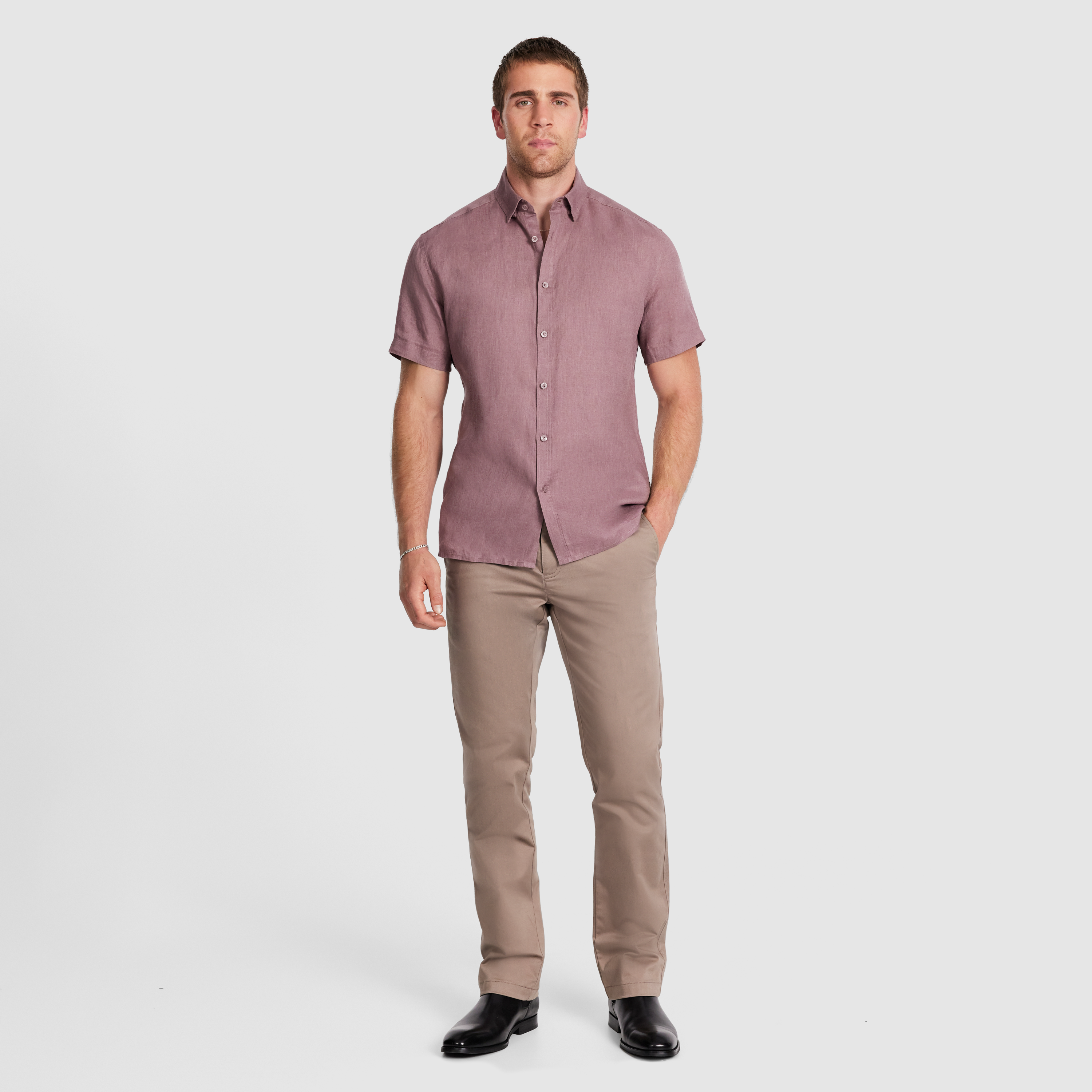 Dusty Pink Alesso Pure Linen Shirt