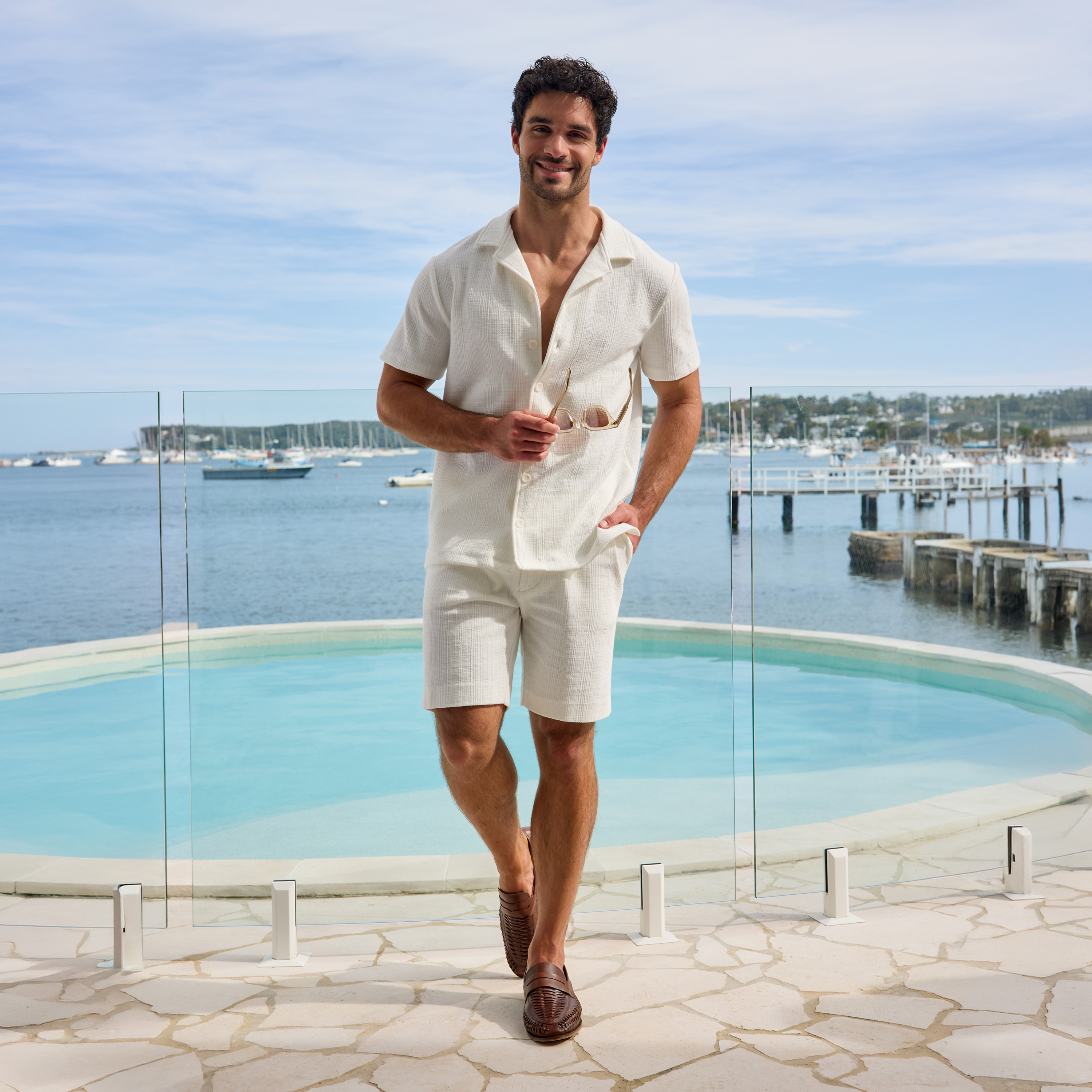  Ciro Textured Shirt & Short Set