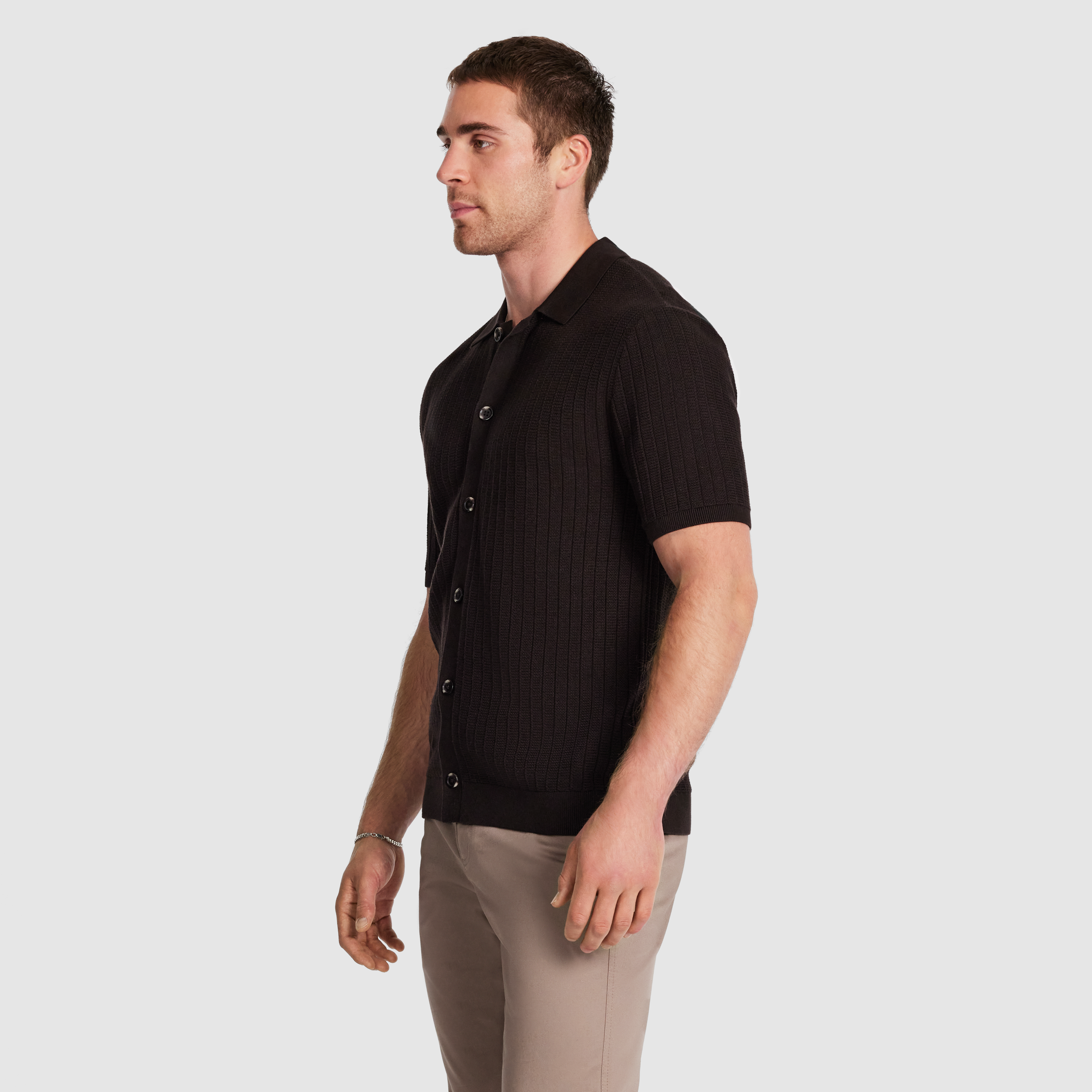 Chocolate Faro Knit Shirt
