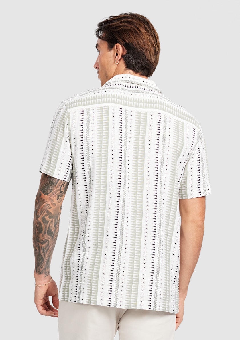 Sage Venture Viscose Stripe Shirt