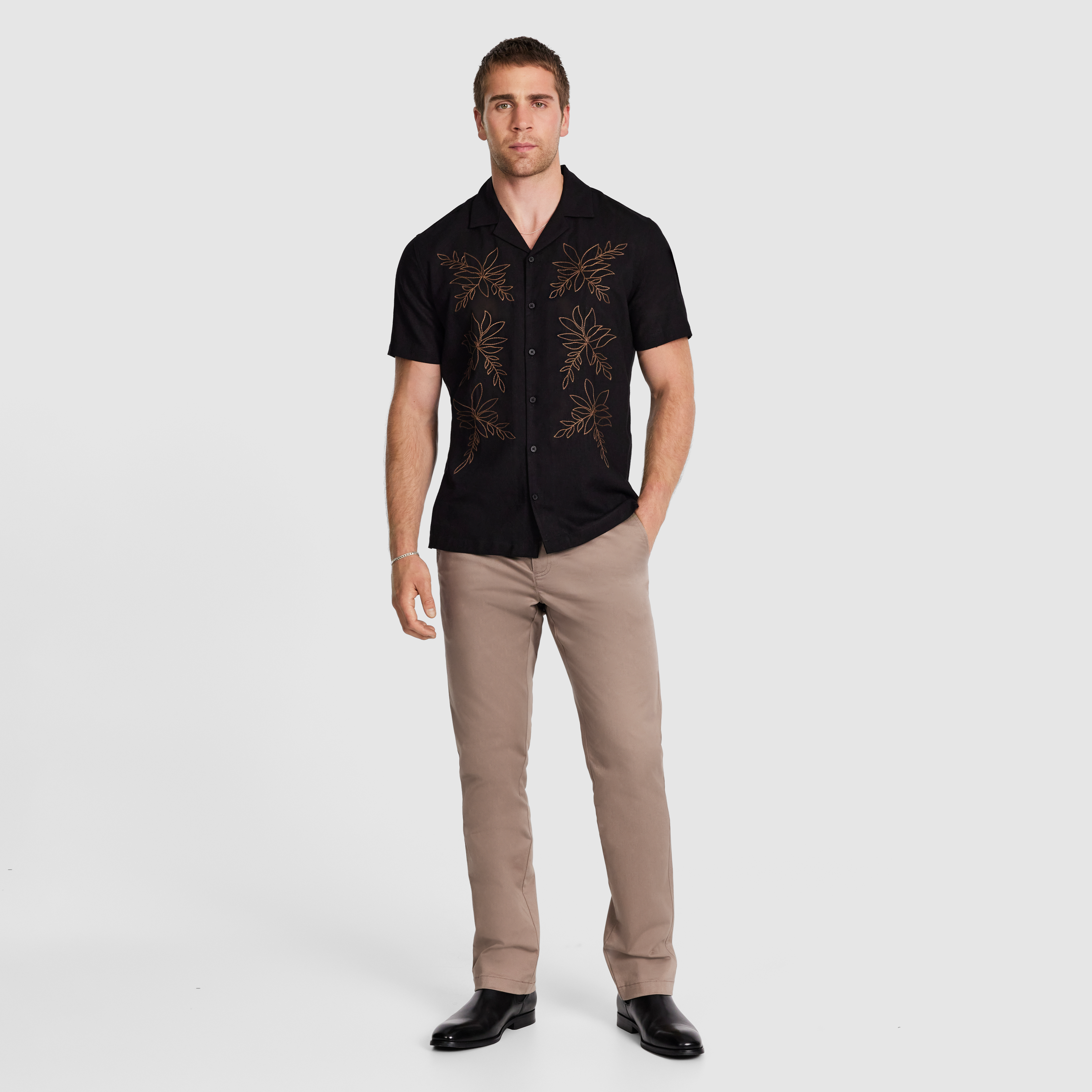 Kota Embroidered Linen Shirt