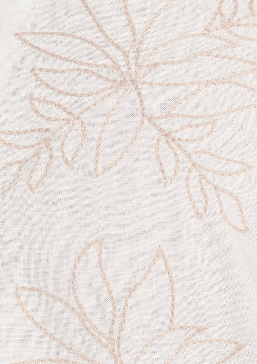 Ivory Kota Embroidered Linen Shirt
