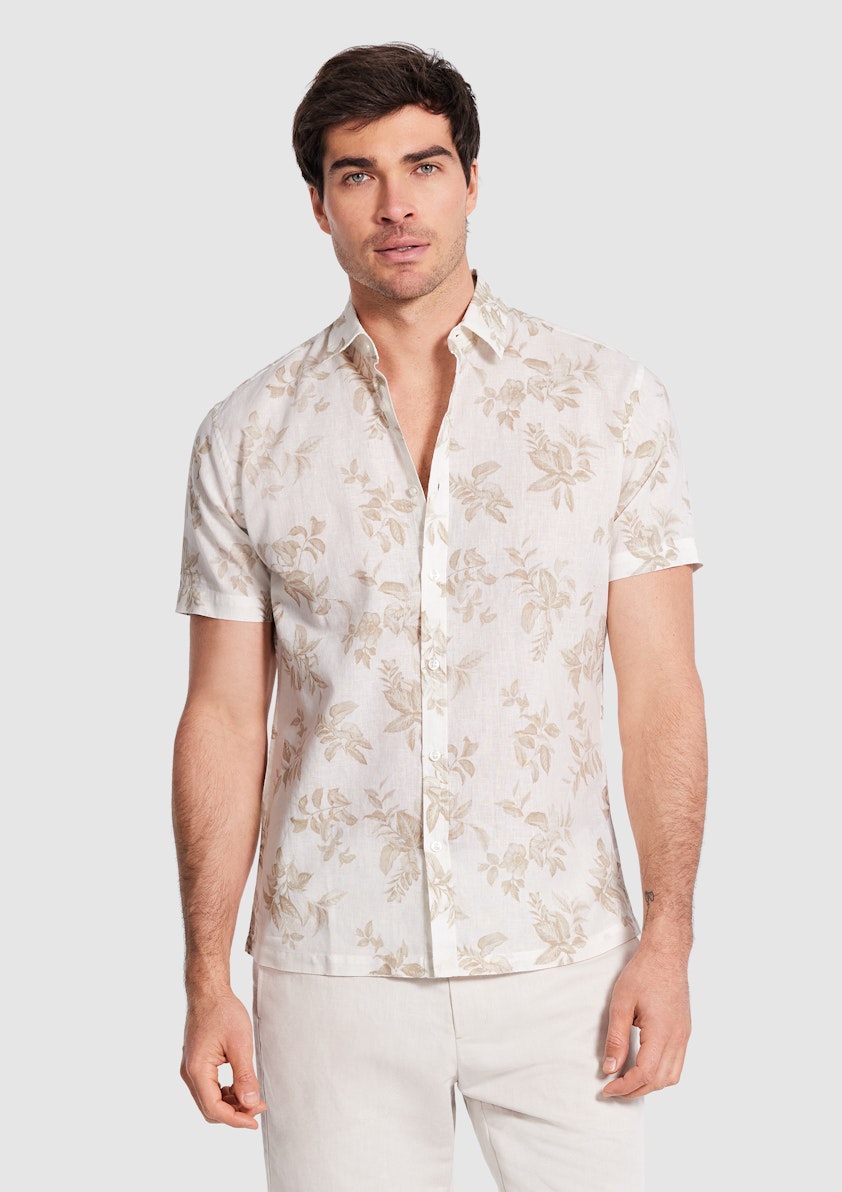 Soloman Linen Leaf Shirt