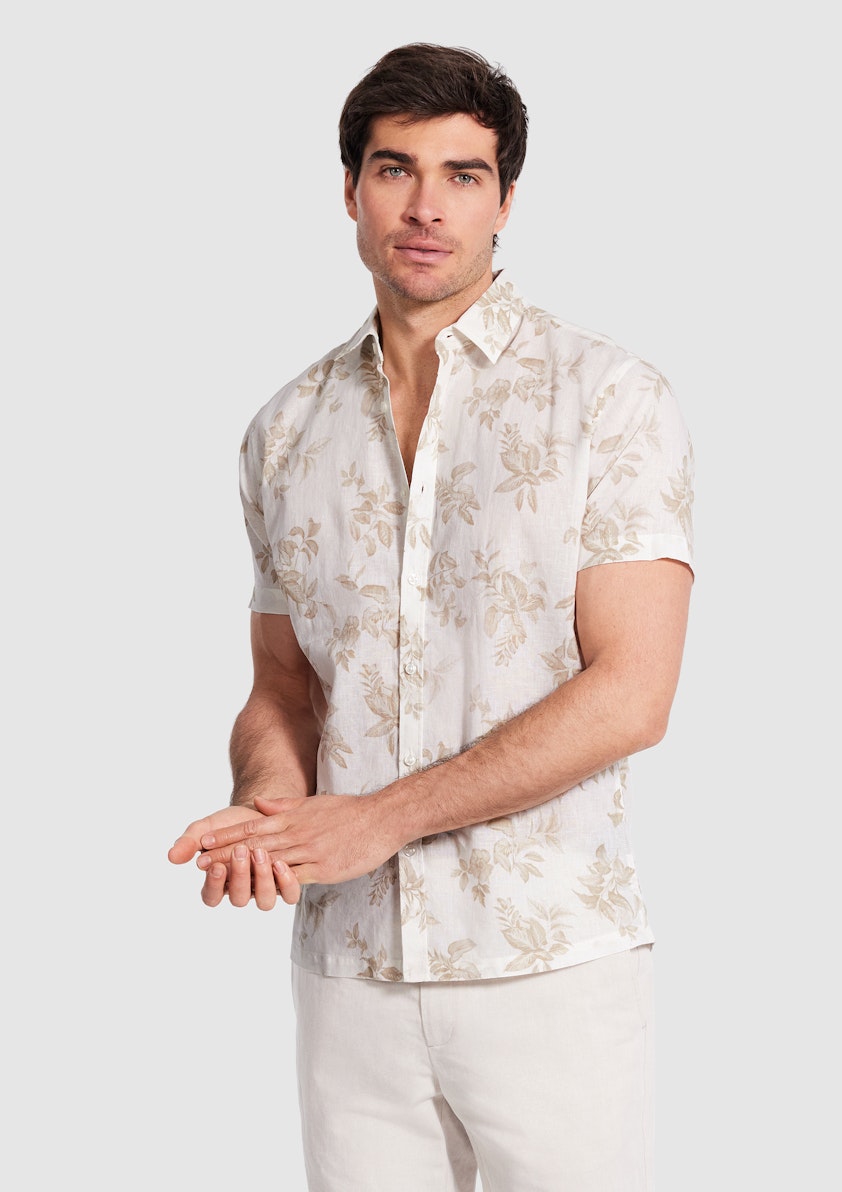 Soloman Linen Leaf Shirt