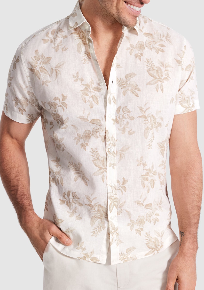Soloman Linen Leaf Shirt