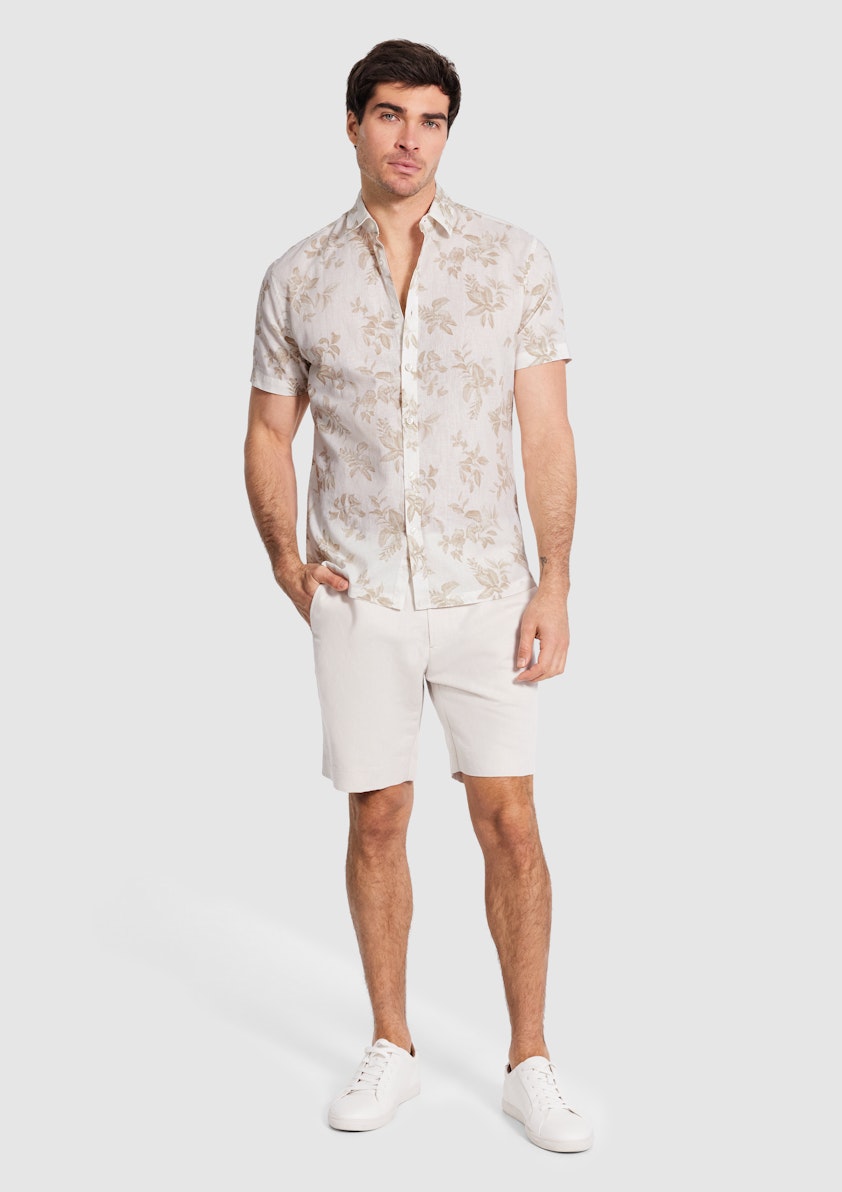Soloman Linen Leaf Shirt