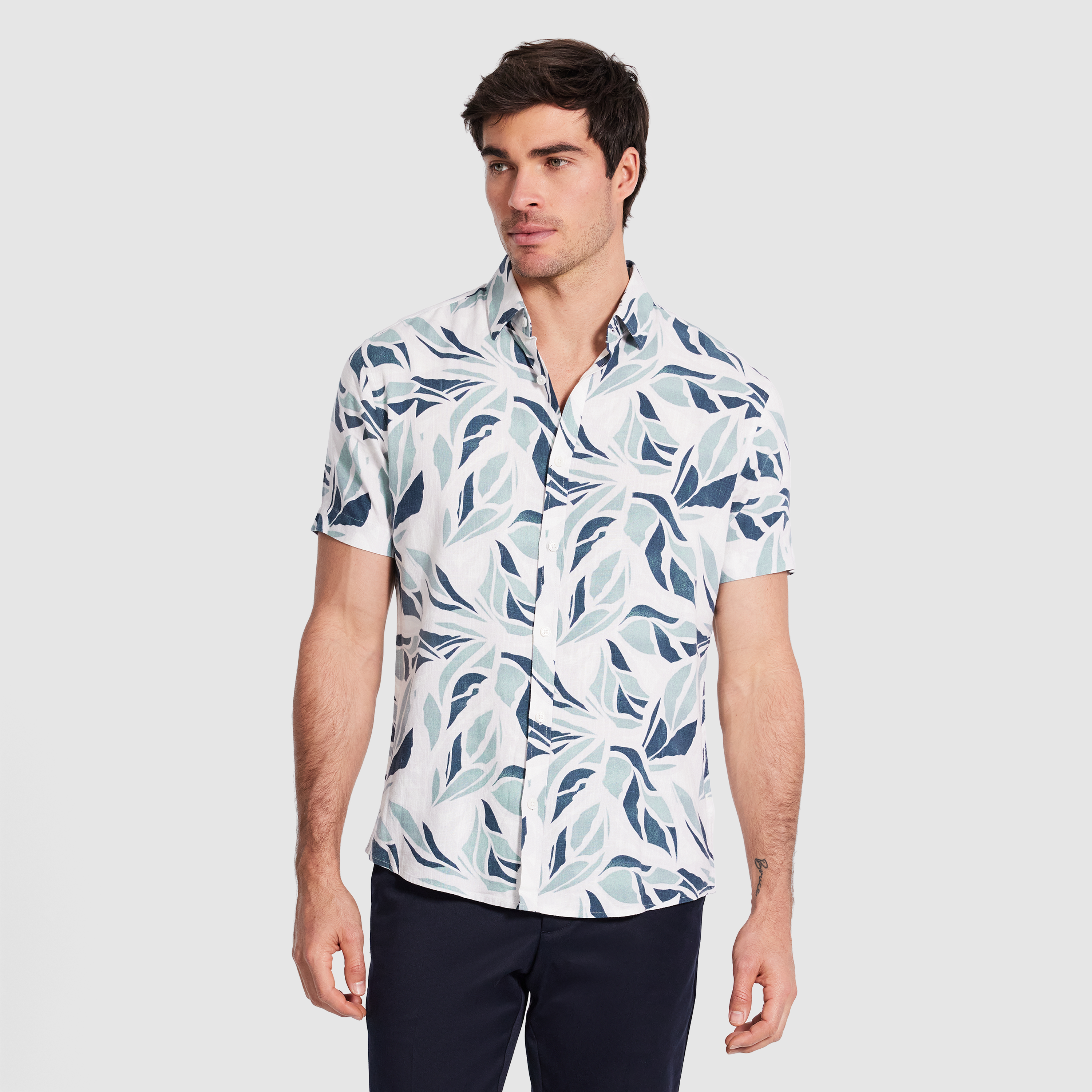 Kaisen Viscose Leaf Shirt