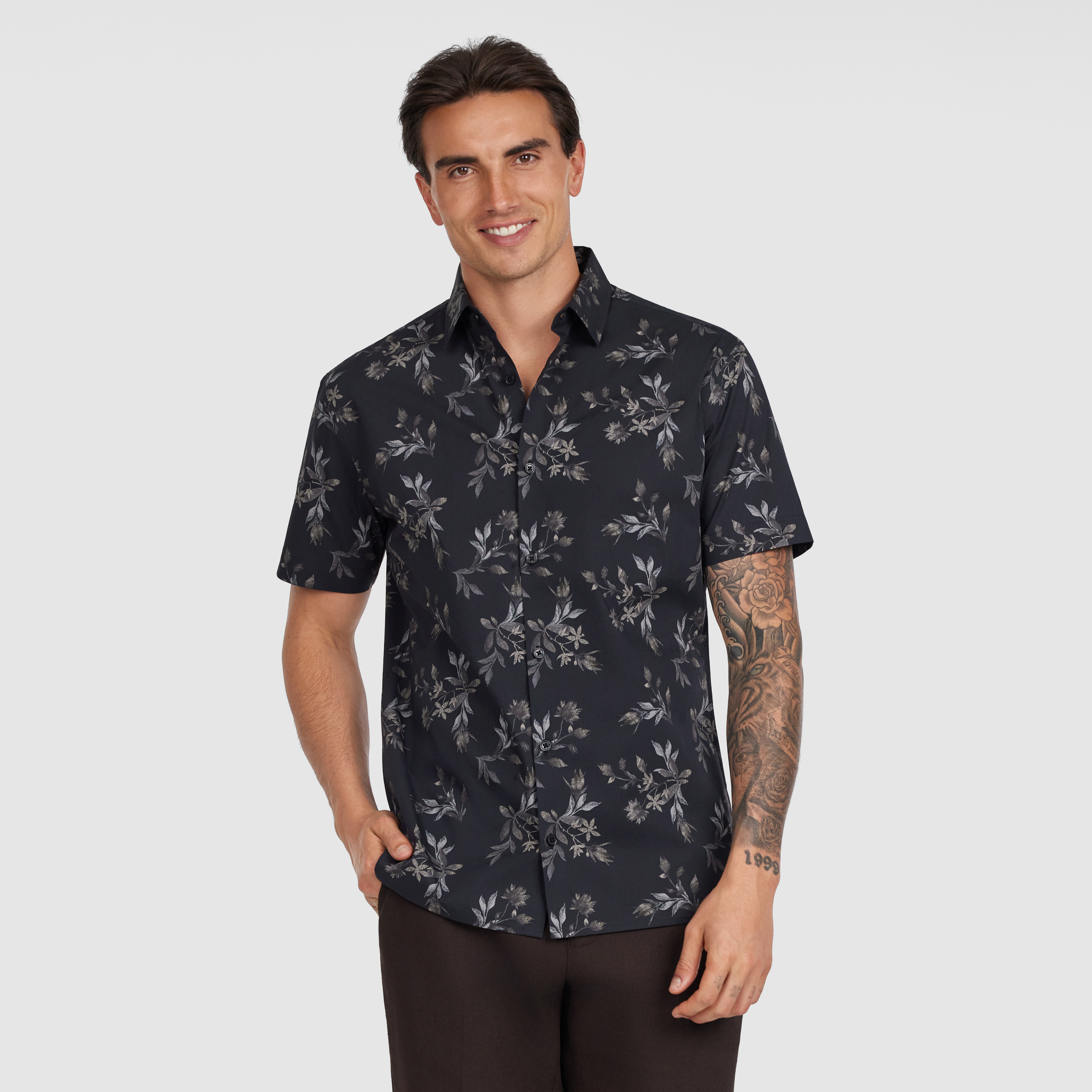 Silas Stretch Leaf Shirt