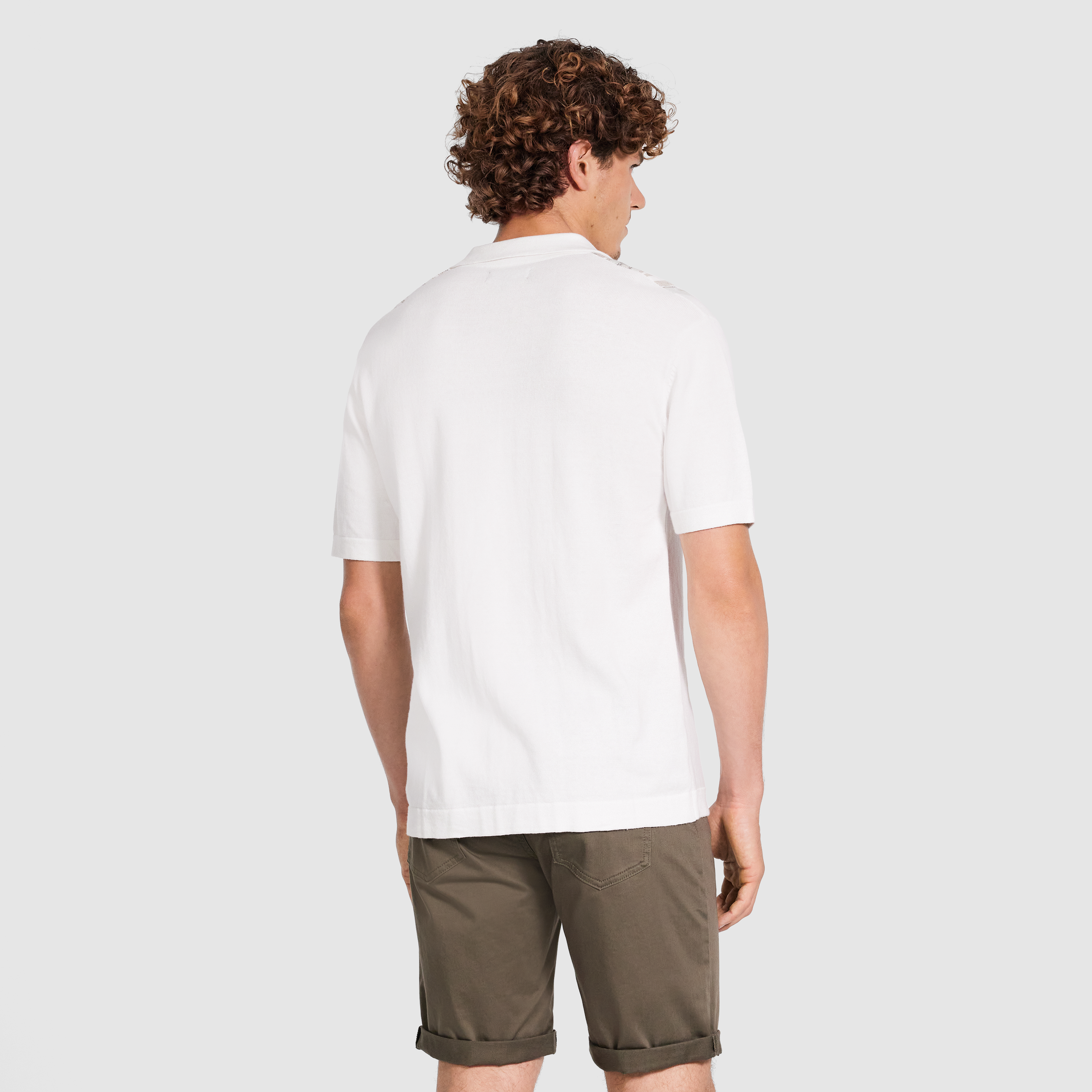 Brycen Stripe Knit Polo Shirt