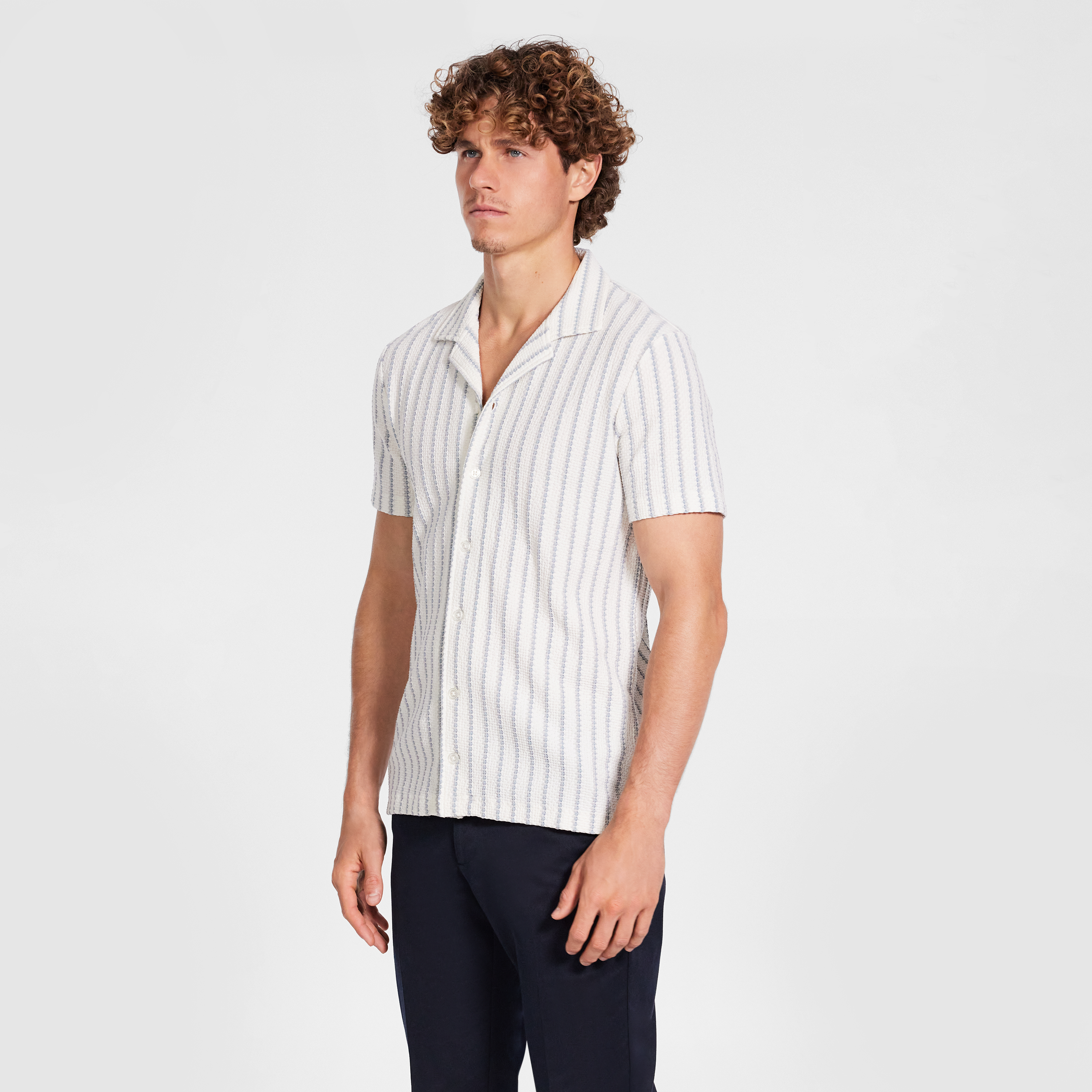 Gable Stripe Textured Shirt