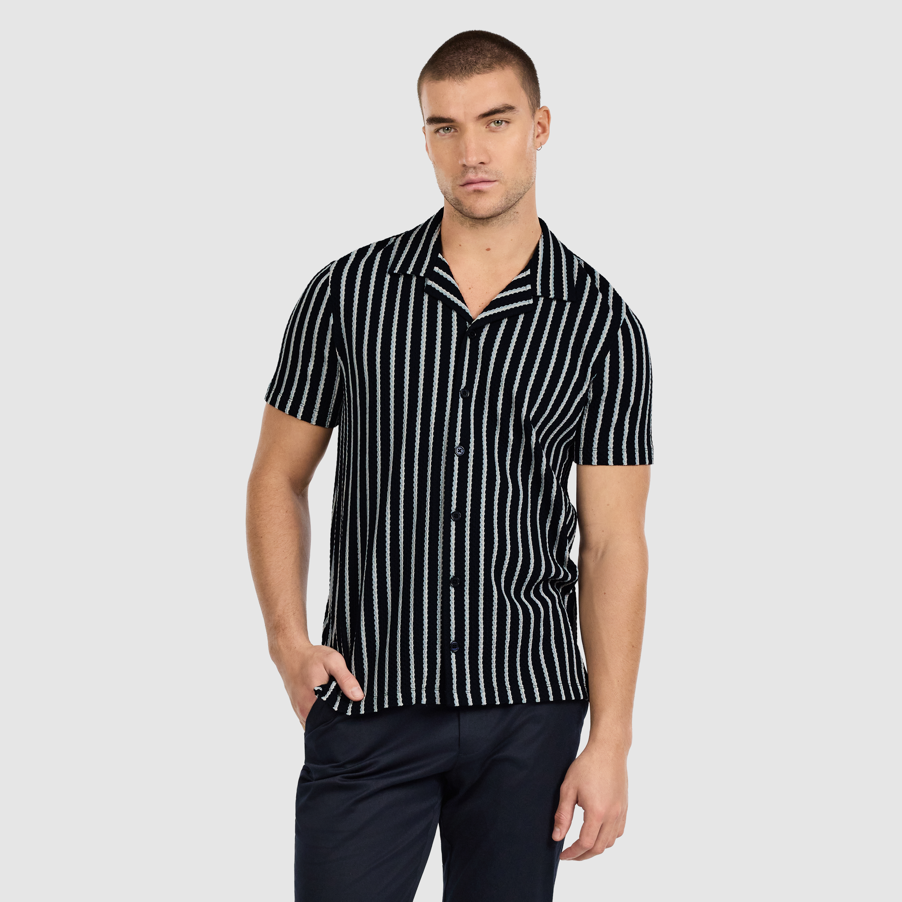 Gable Stripe Textured Shirt