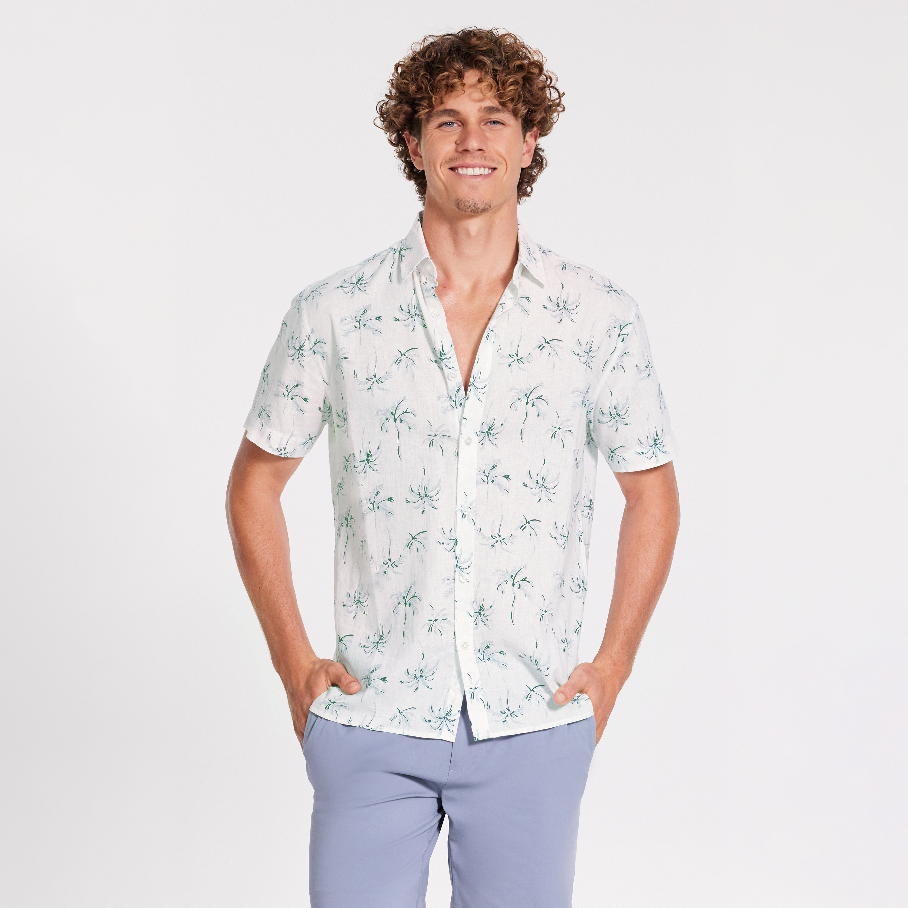 Neeson Linen Palm Shirt