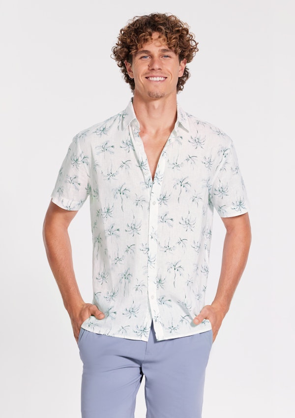 Neeson Linen Palm Shirt
