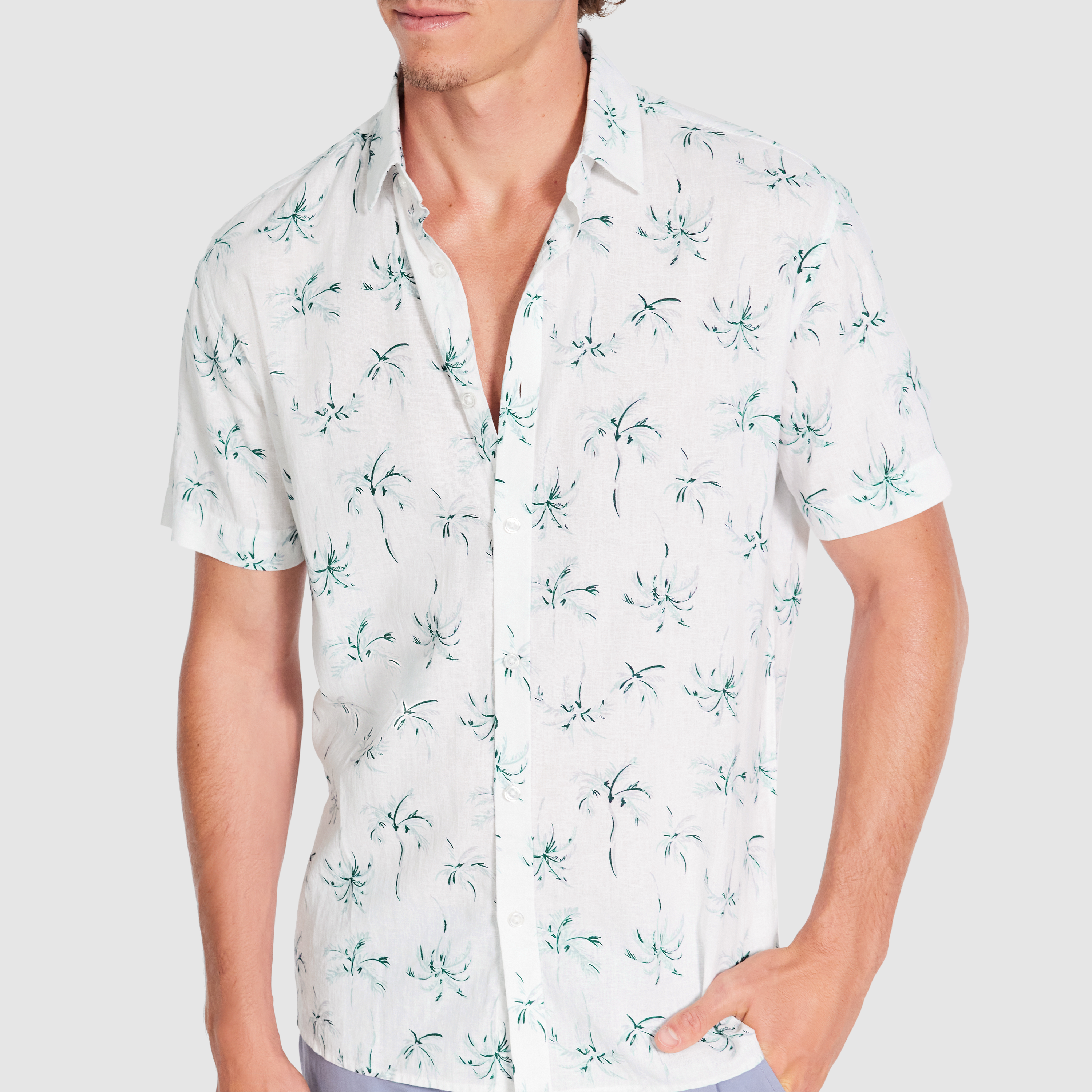 Neeson Linen Palm Shirt