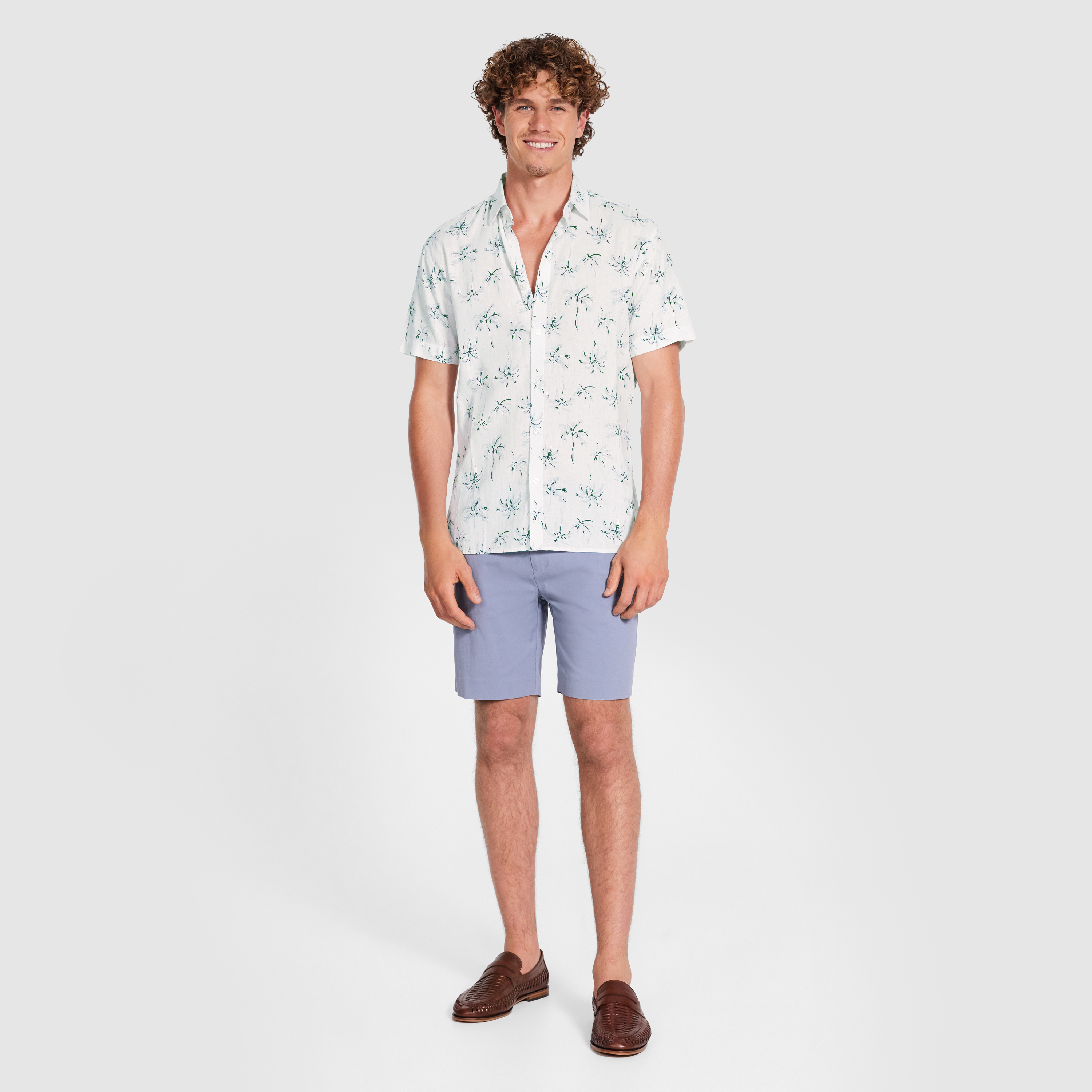 Neeson Linen Palm Shirt