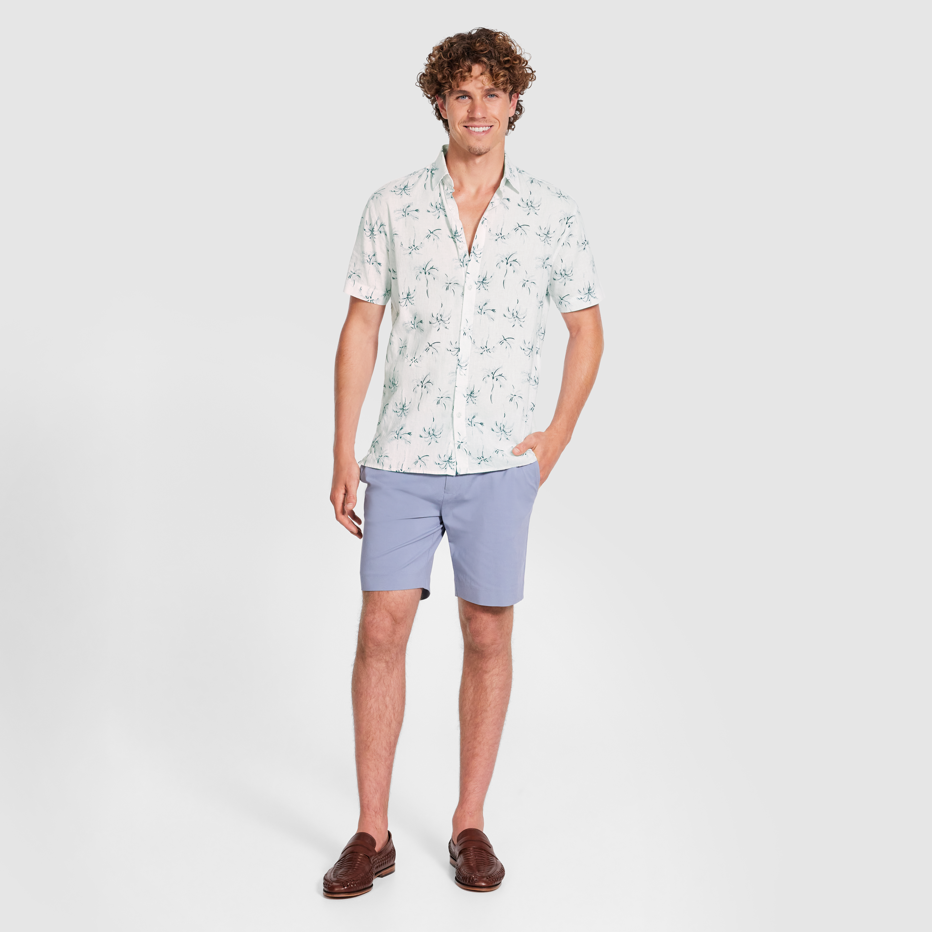 Neeson Linen Palm Shirt