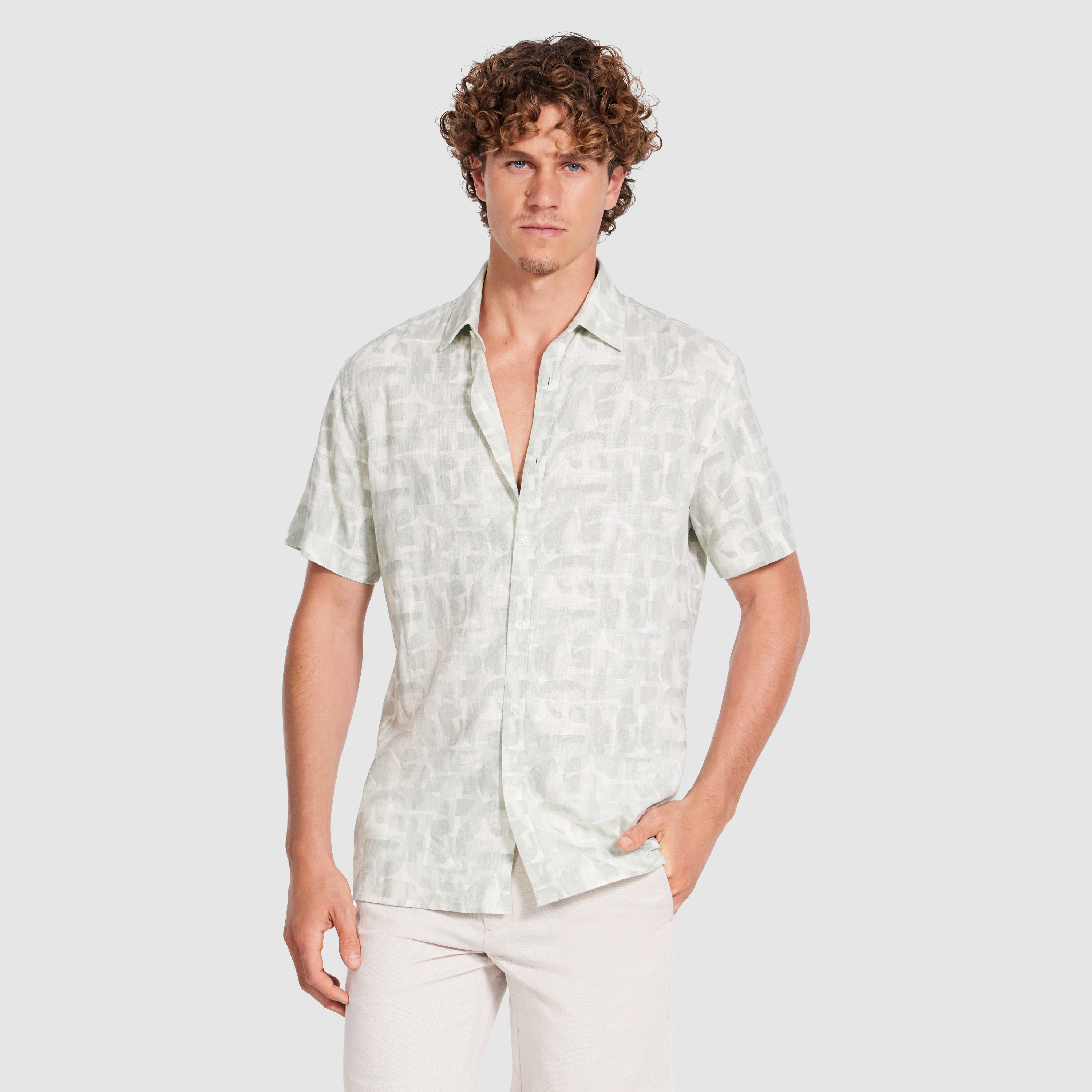 Atterson Linen Abstract Shirt