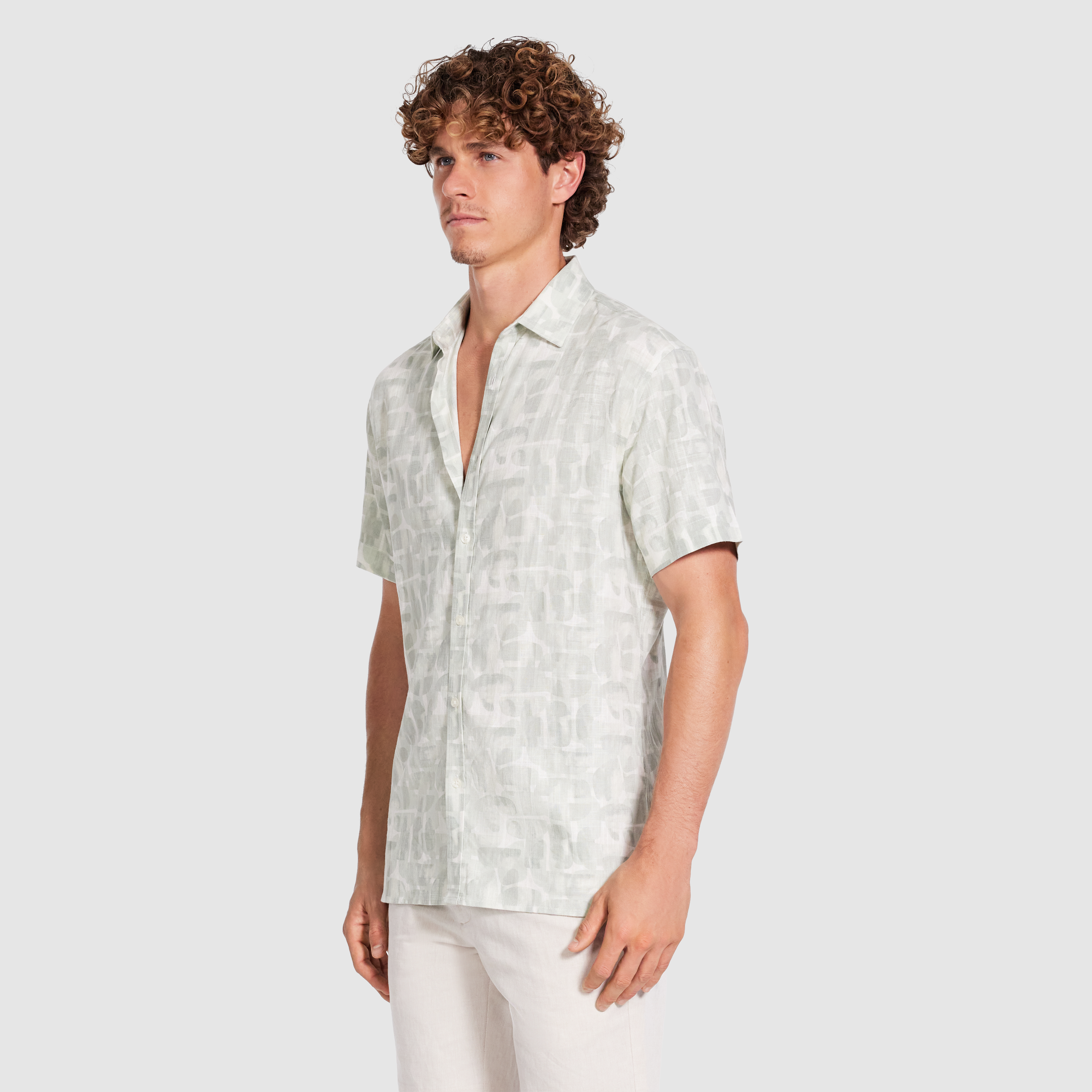 Atterson Linen Abstract Shirt