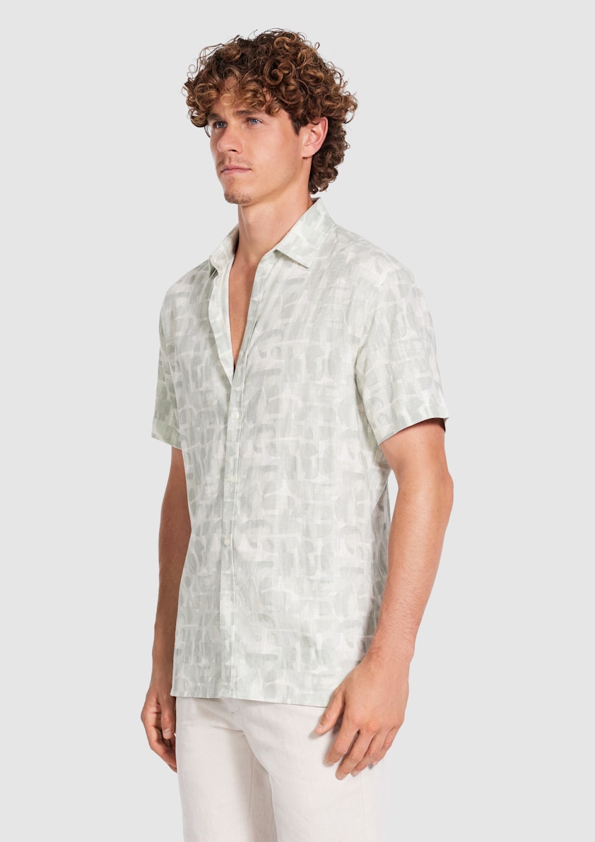 Atterson Linen Abstract Shirt