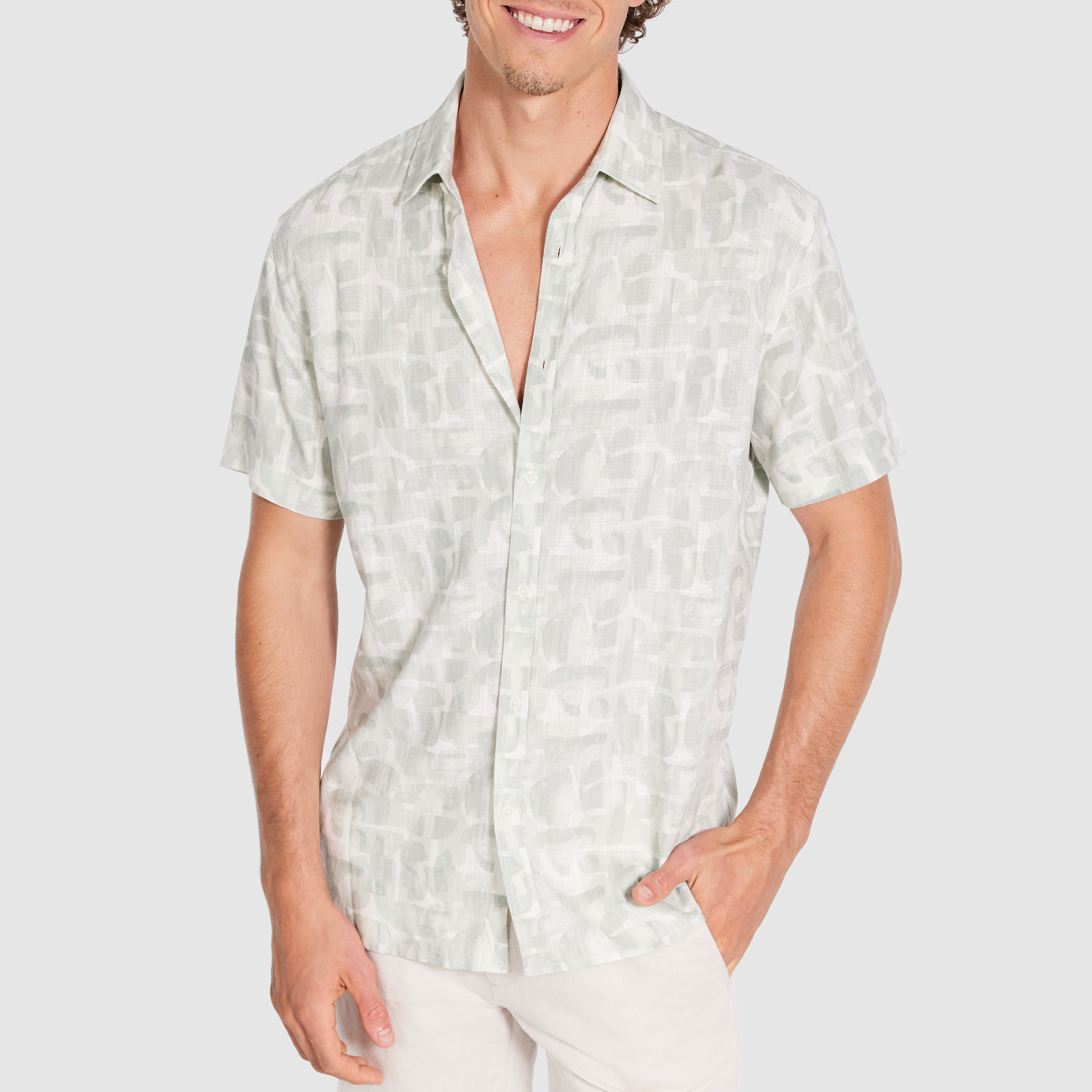Atterson Linen Abstract Shirt
