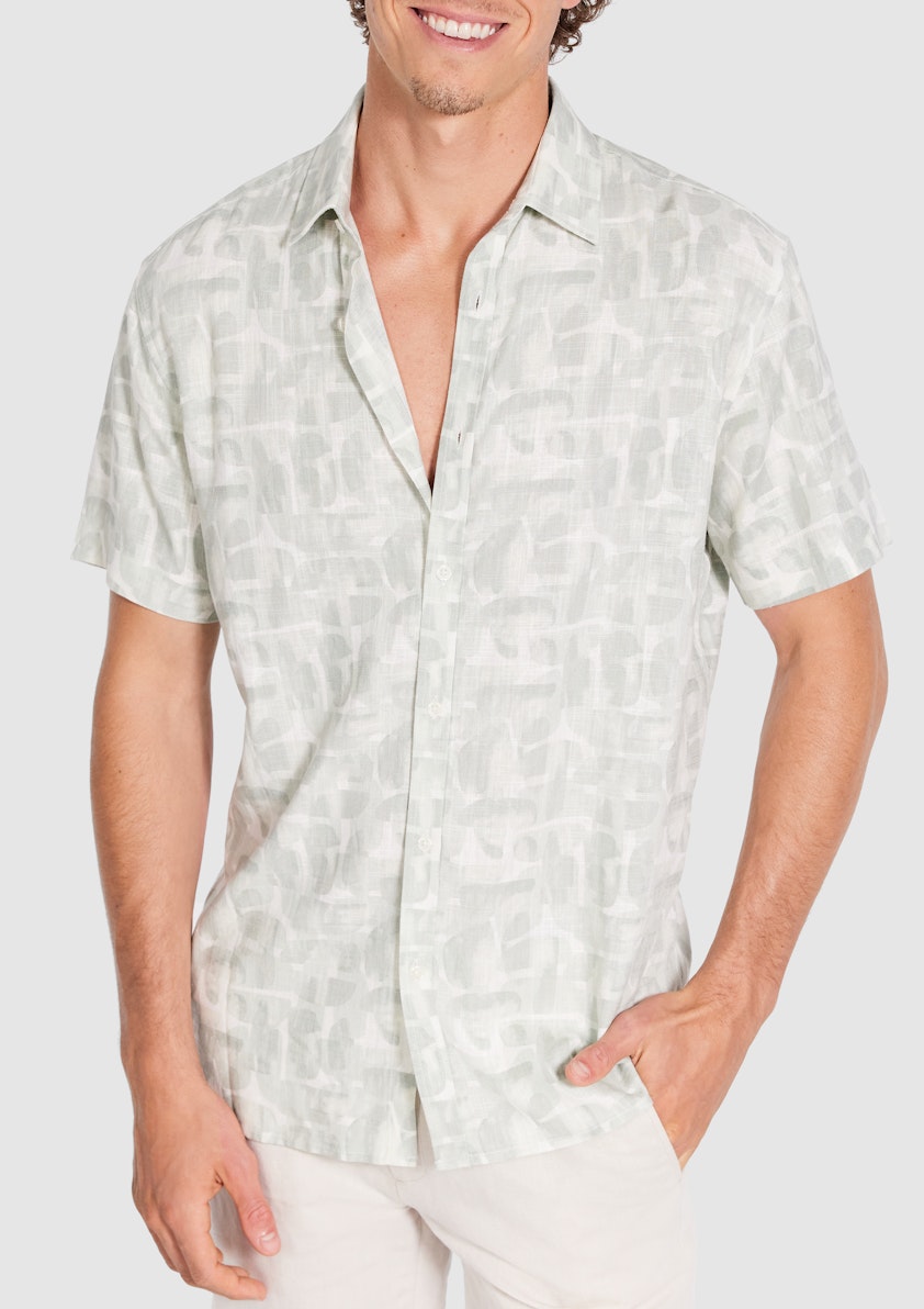 Atterson Linen Abstract Shirt