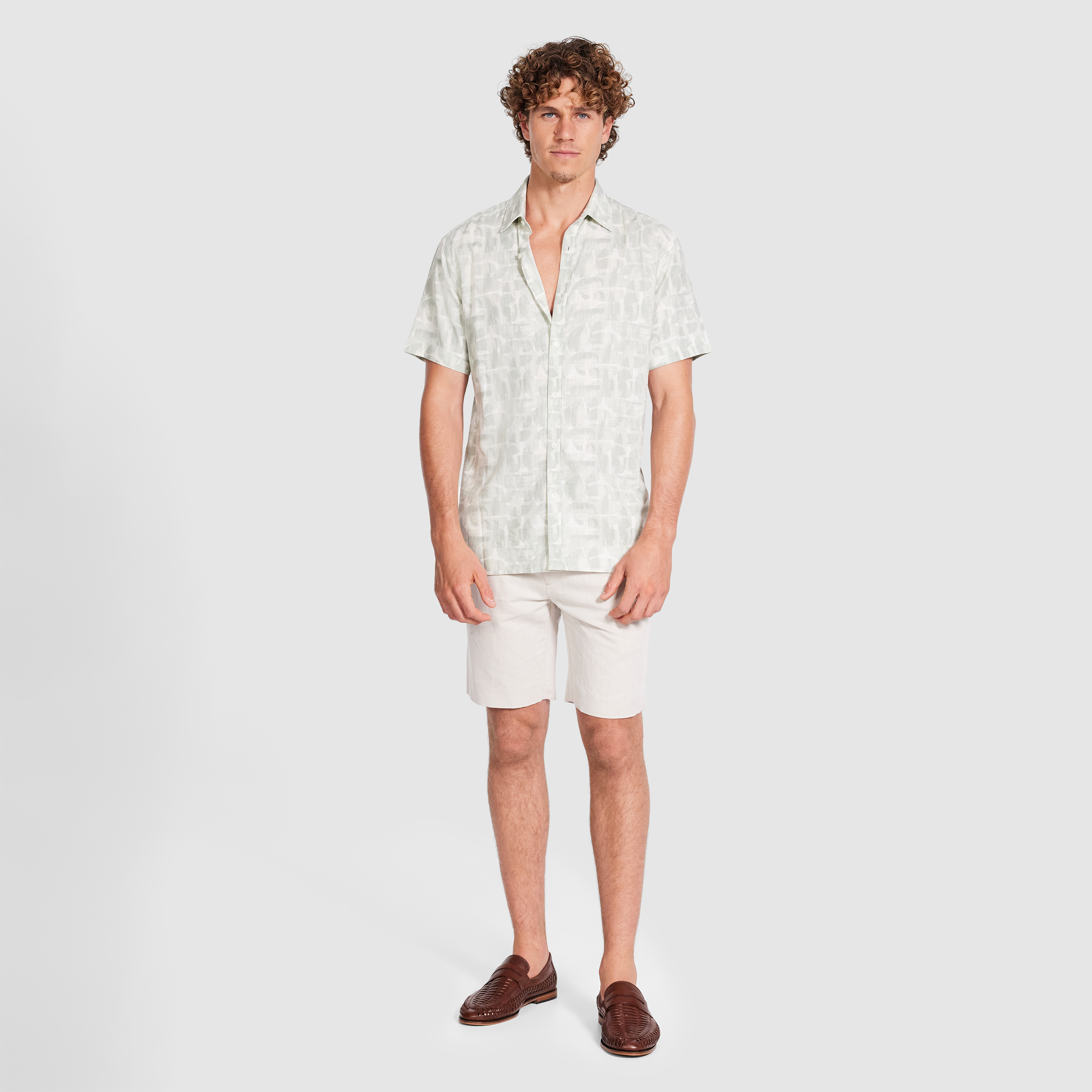 Atterson Linen Abstract Shirt