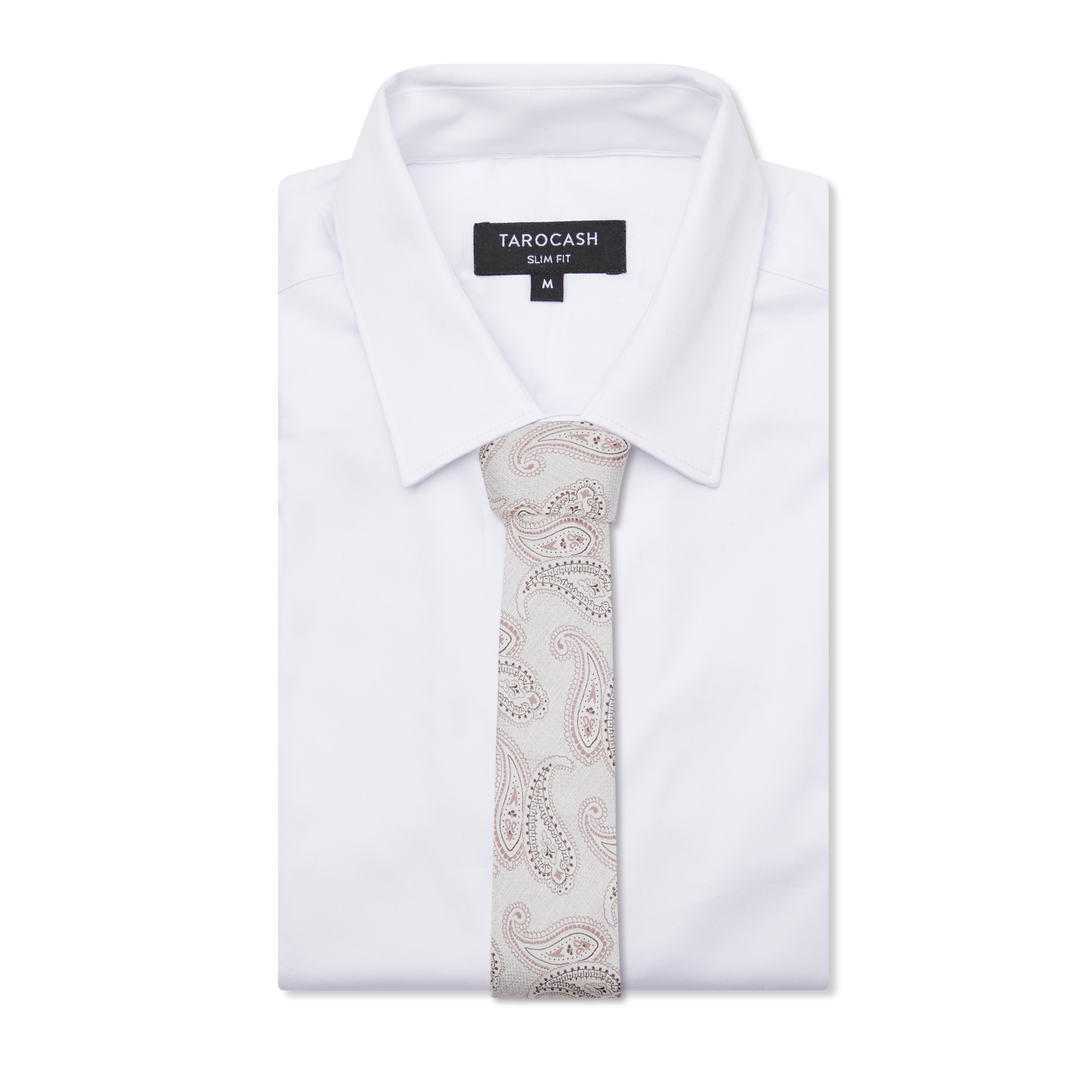 Silver Macartha Paisley Silk Tie