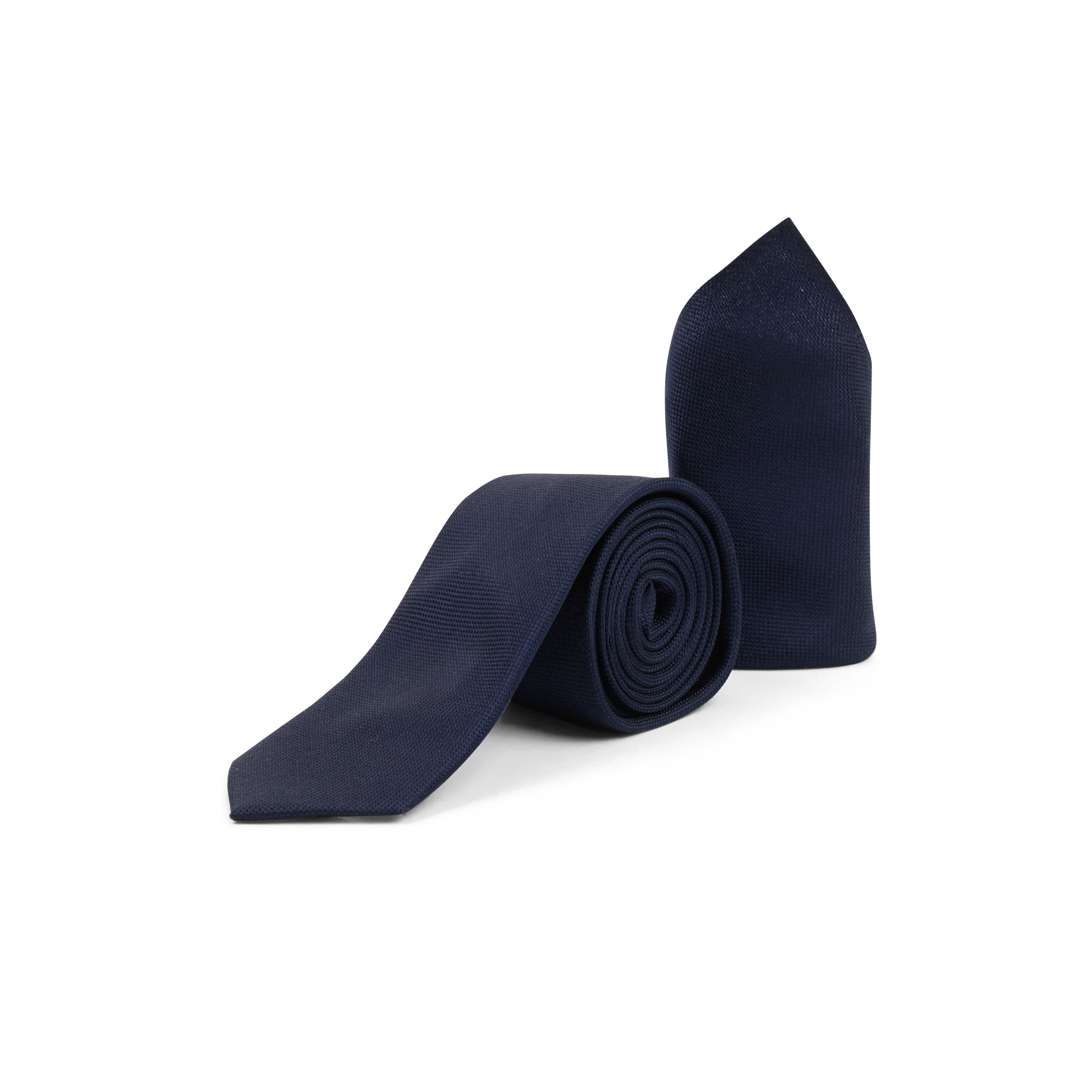 Navy Hague Textured Silk Tie