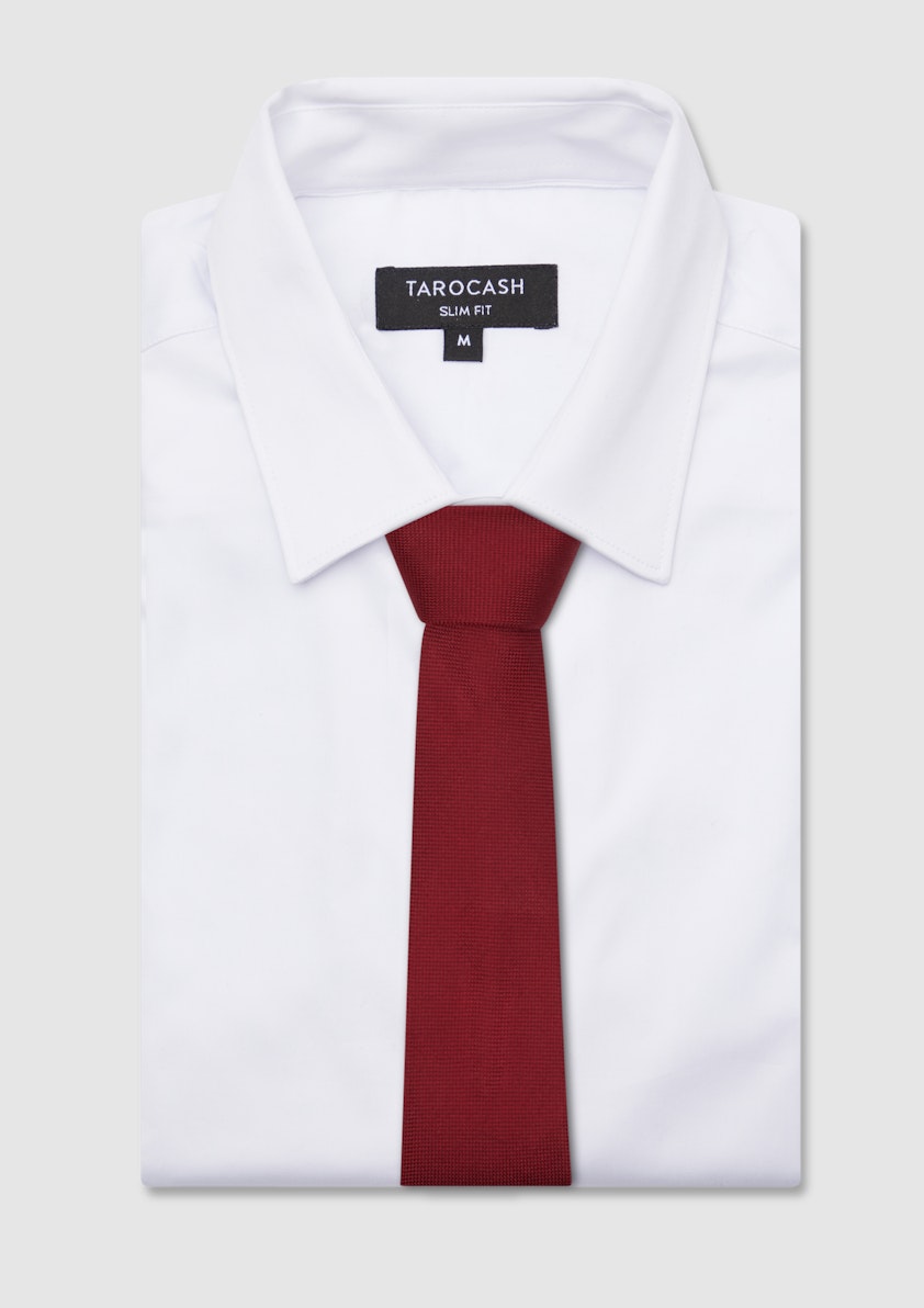 Red Hague Textured Silk Tie