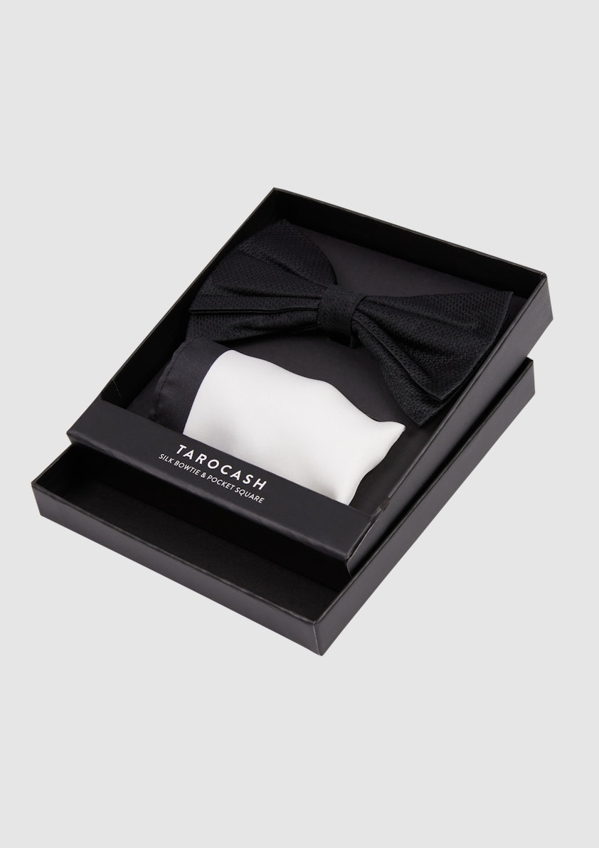 Rowe Textured Silk Bow Tie Set