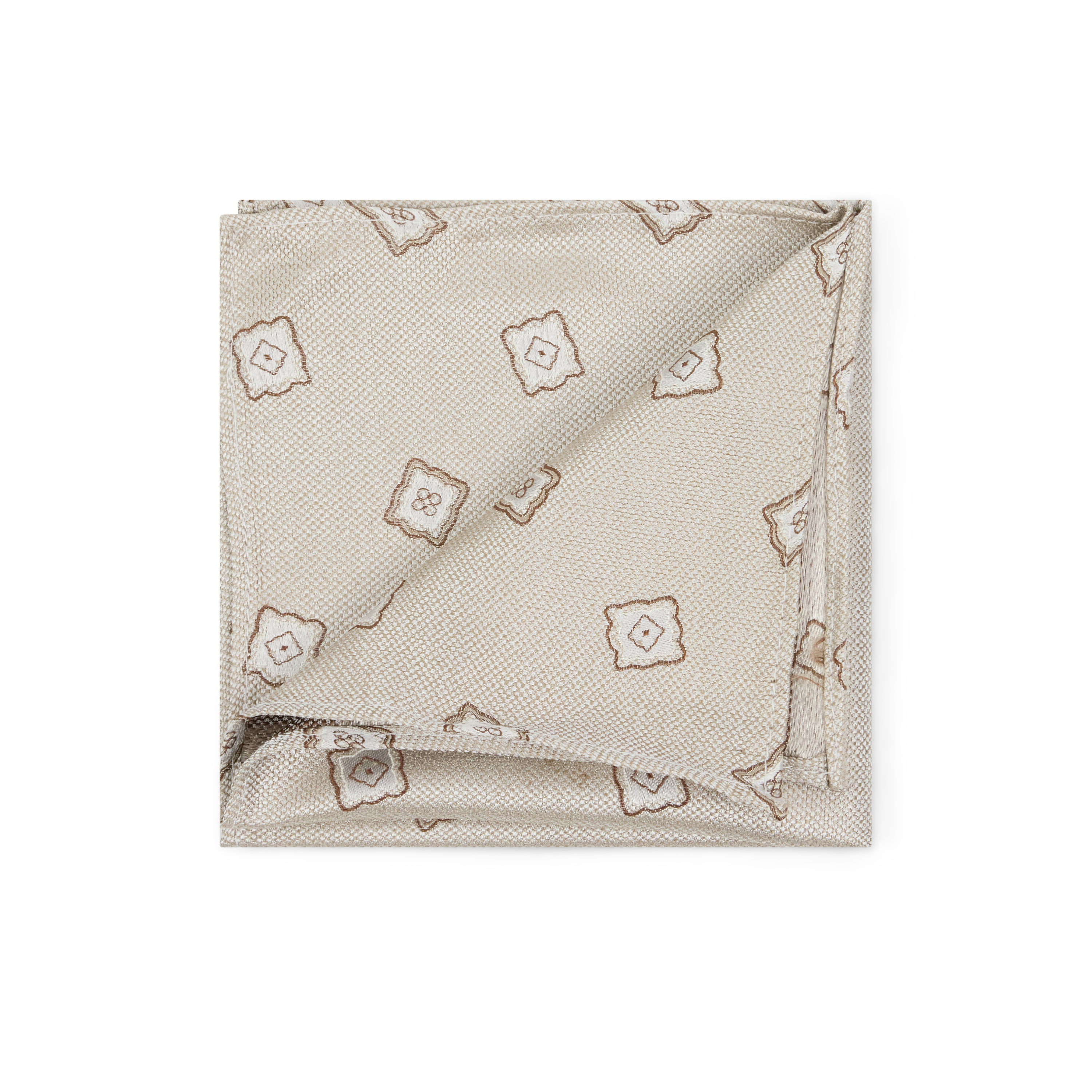 Gilbey Geo Silk Pocket Square